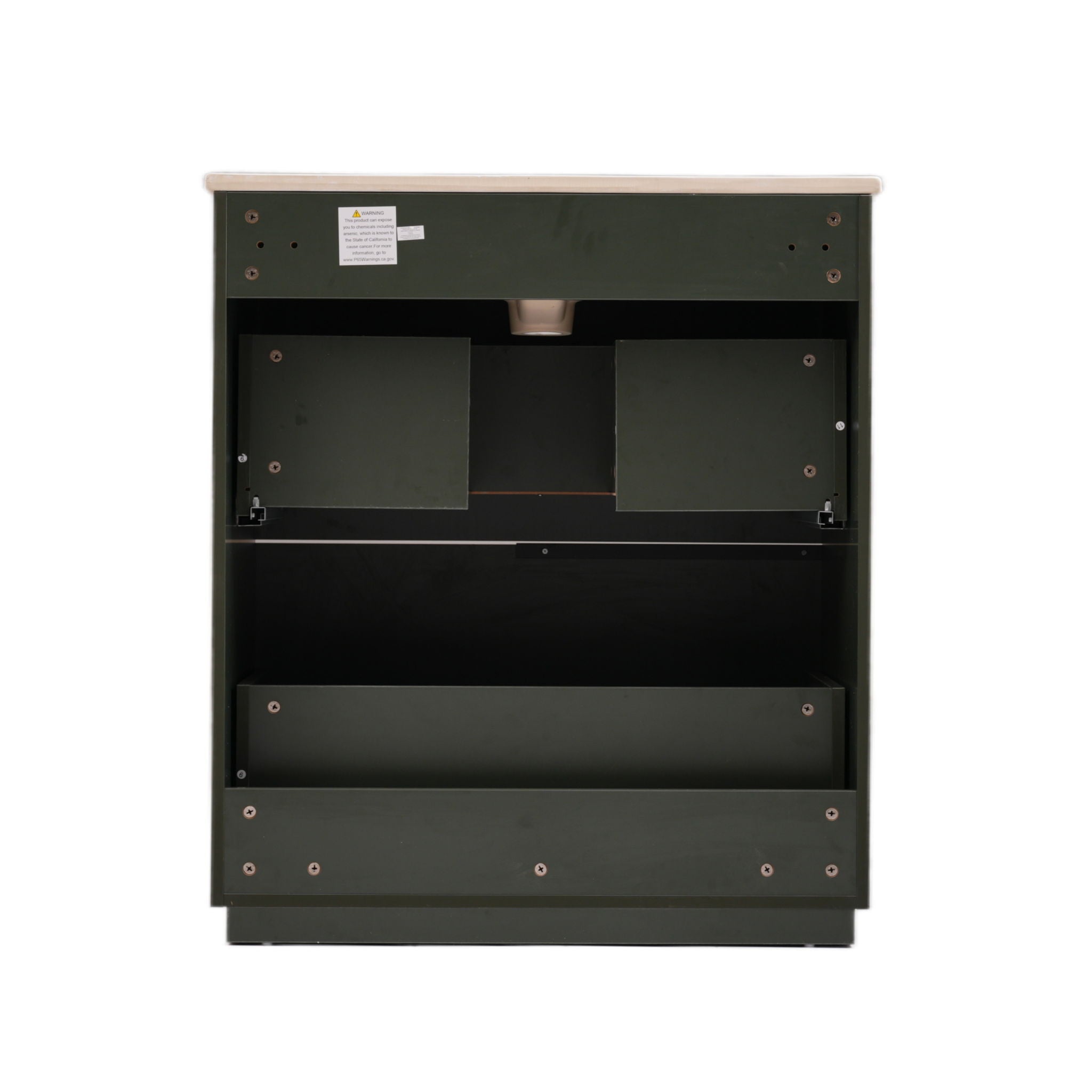 Fluted Bathroom Vanity With Ceramic Sink, Soft Close Slides