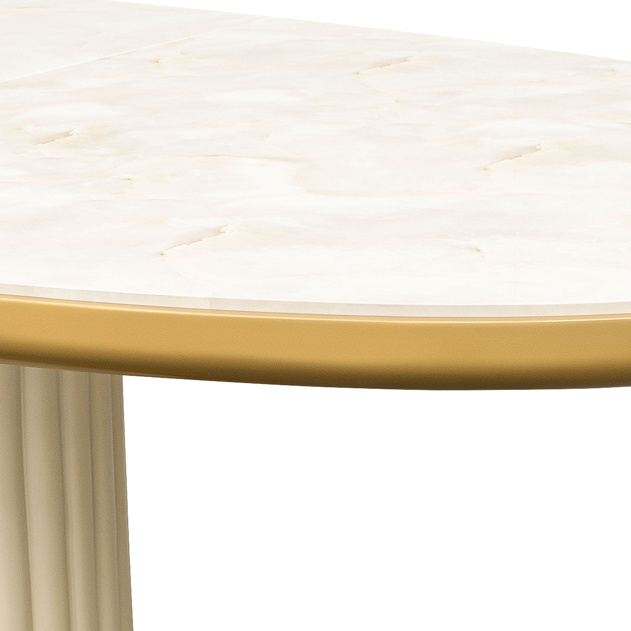 Scotts Square - Oval Dining Table - Light Champagne