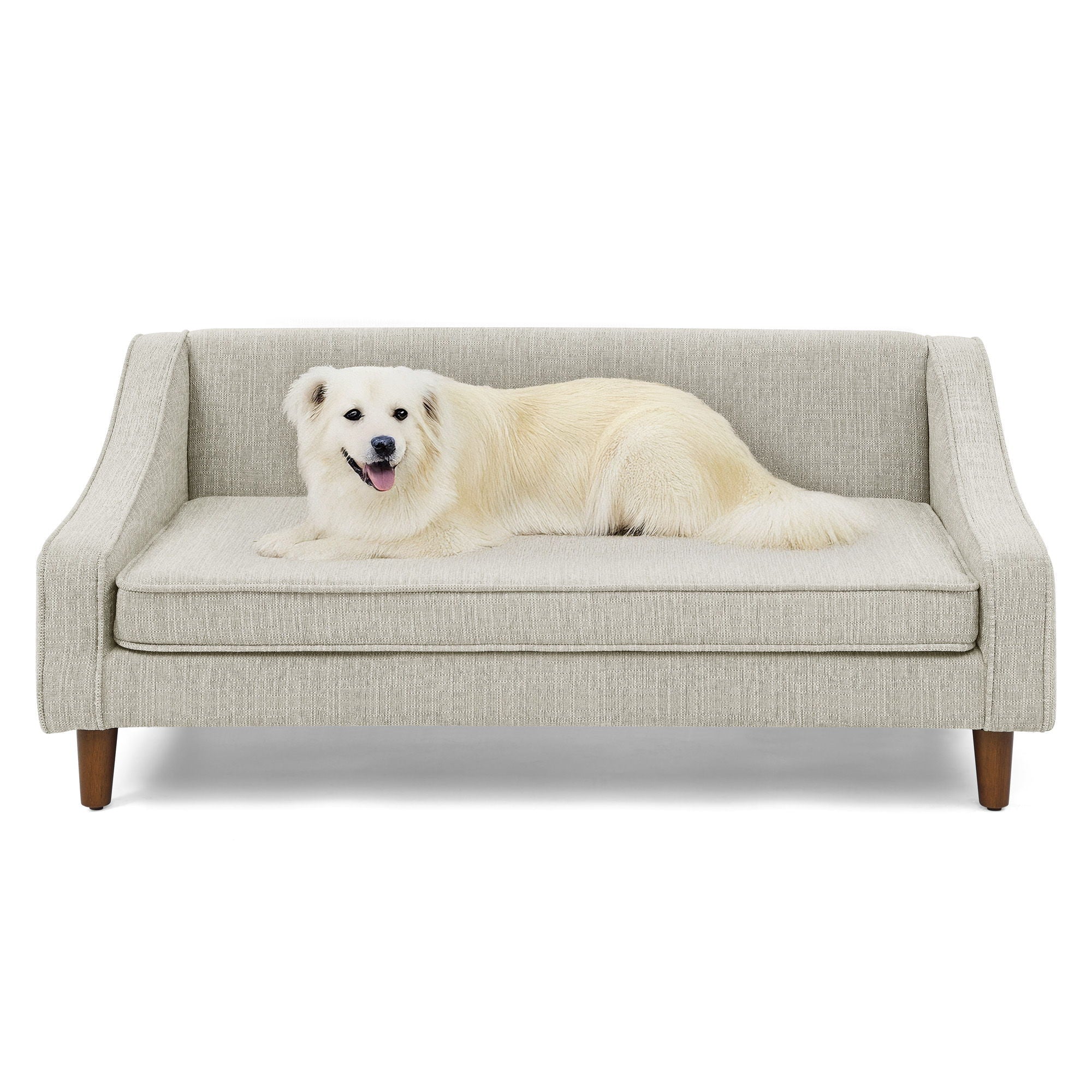 Modern Durable Elevated Dog Sofa Bed With Irregular Armrest Design