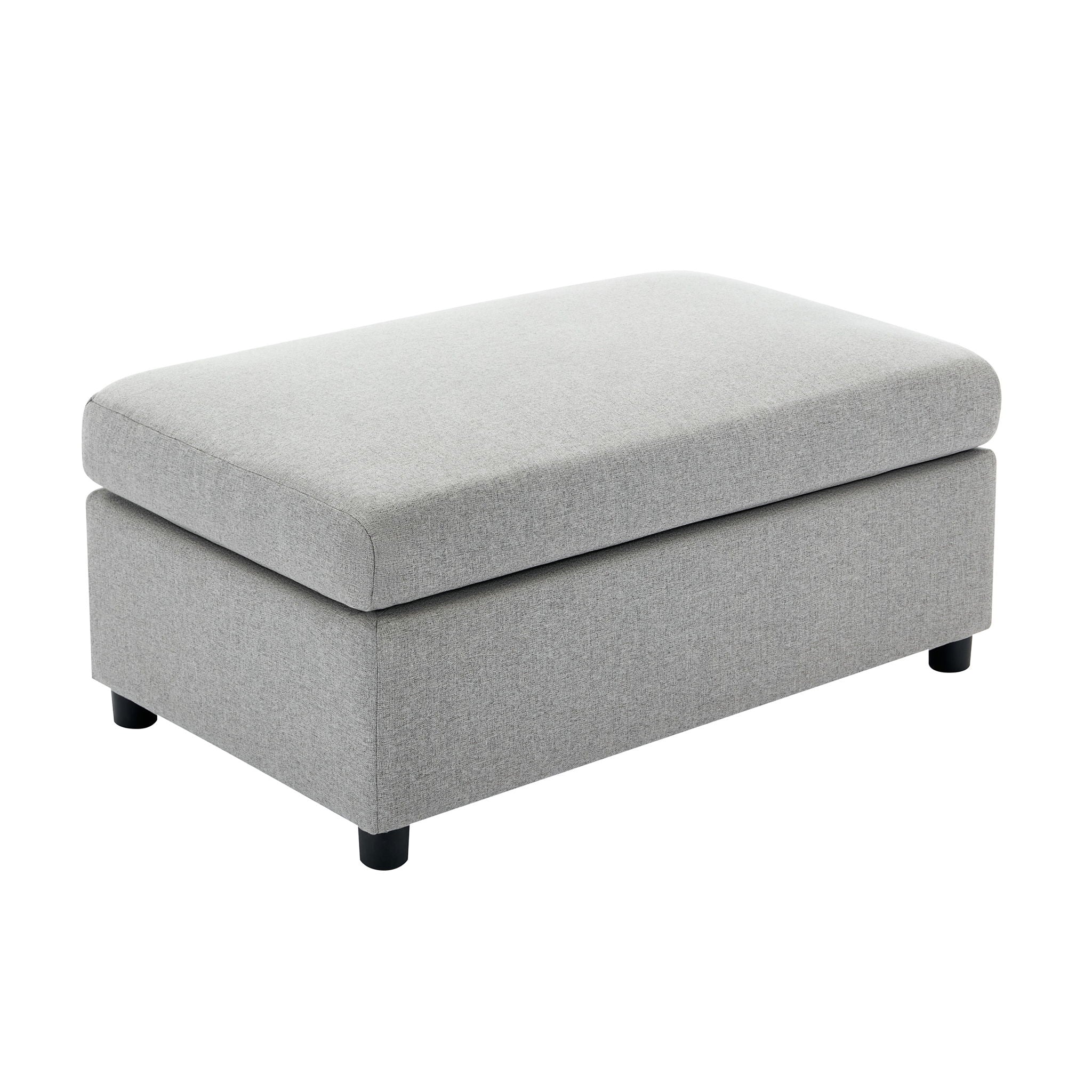 Wide Modern Oversized Armchair With Ottoman Stool, Single Sofa With Lumbar Support, Accent Chair