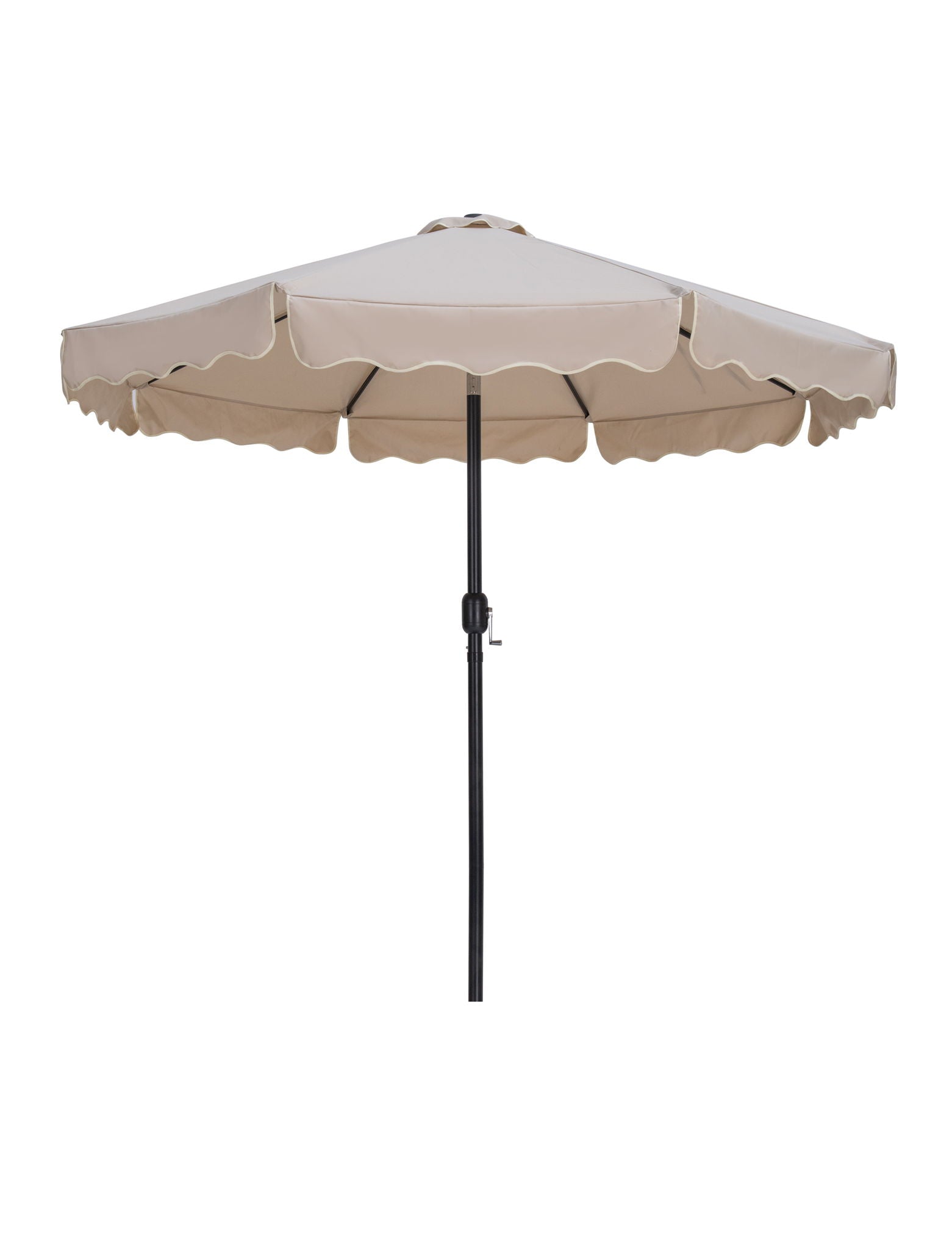 Amalfi - Aluminum Patio Umbrella - Light Brown Base / Black Pole