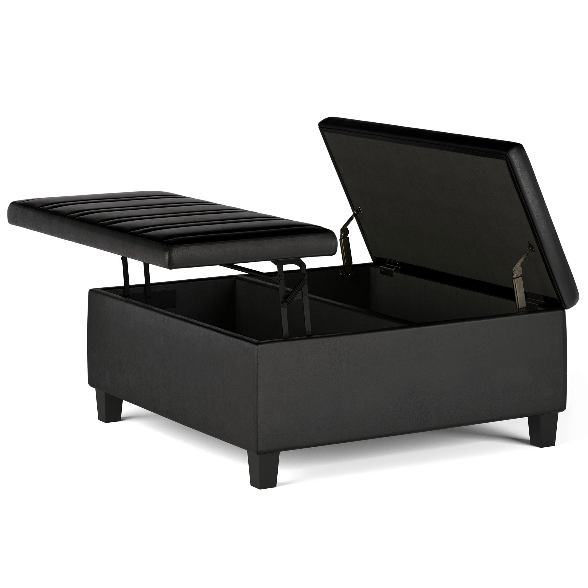 Ellis - Coffee Table Storage Ottoman Contemporary Design - Best Buy Furniture