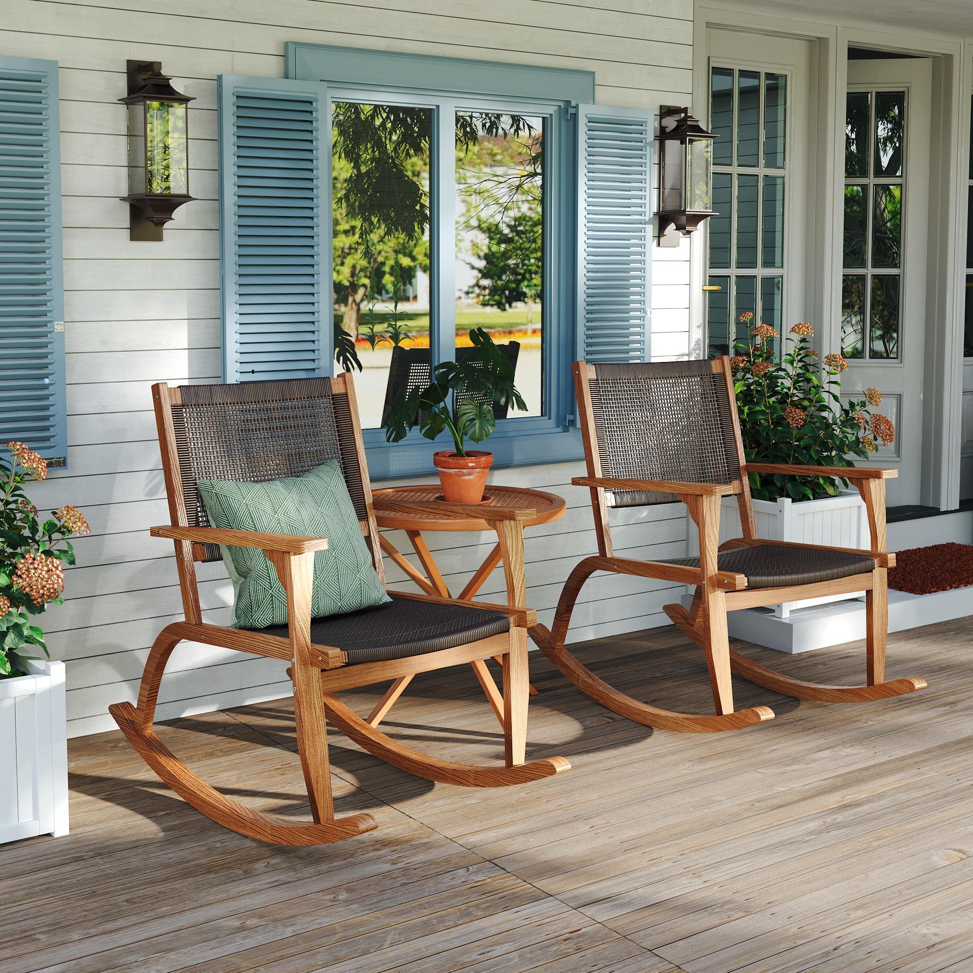Go 2 Pieces Patio Rocking Chair Set