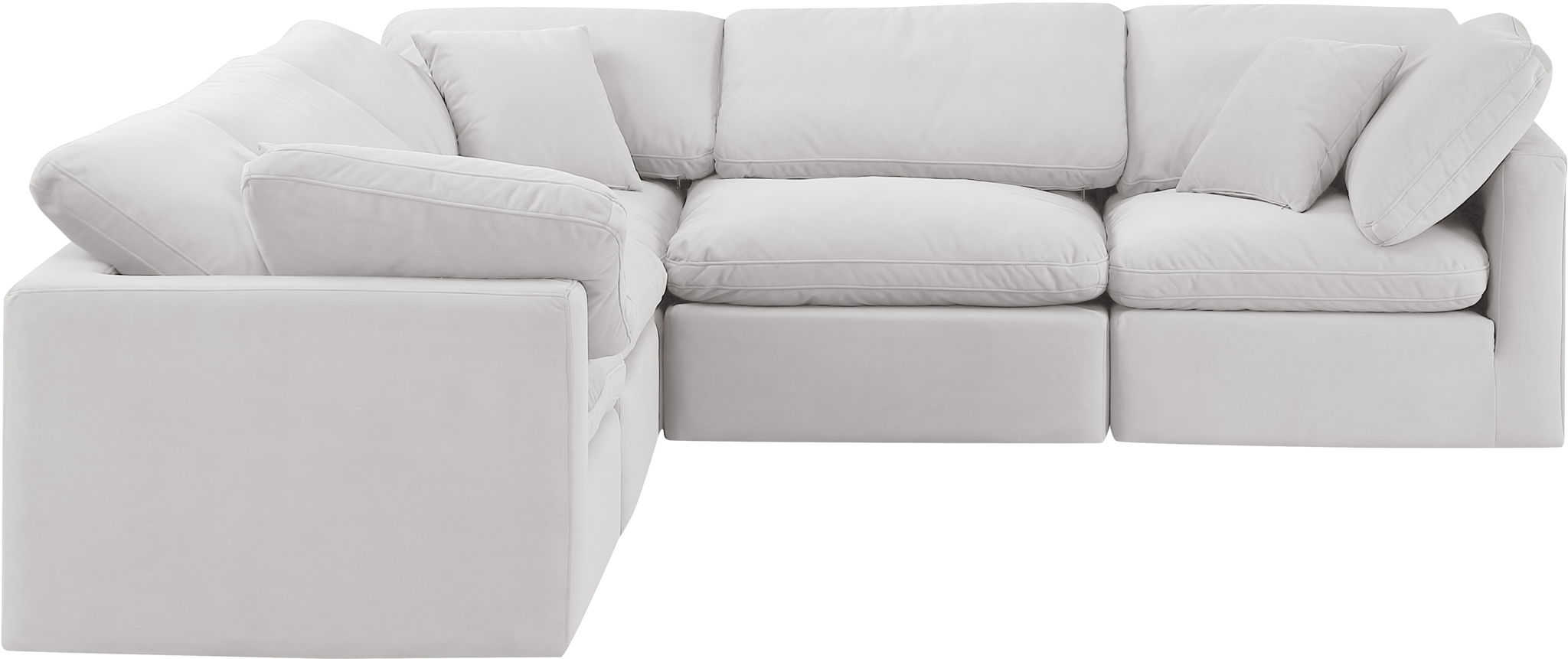 Indulge - Velvet 5 Piece Modular Corner Sectional