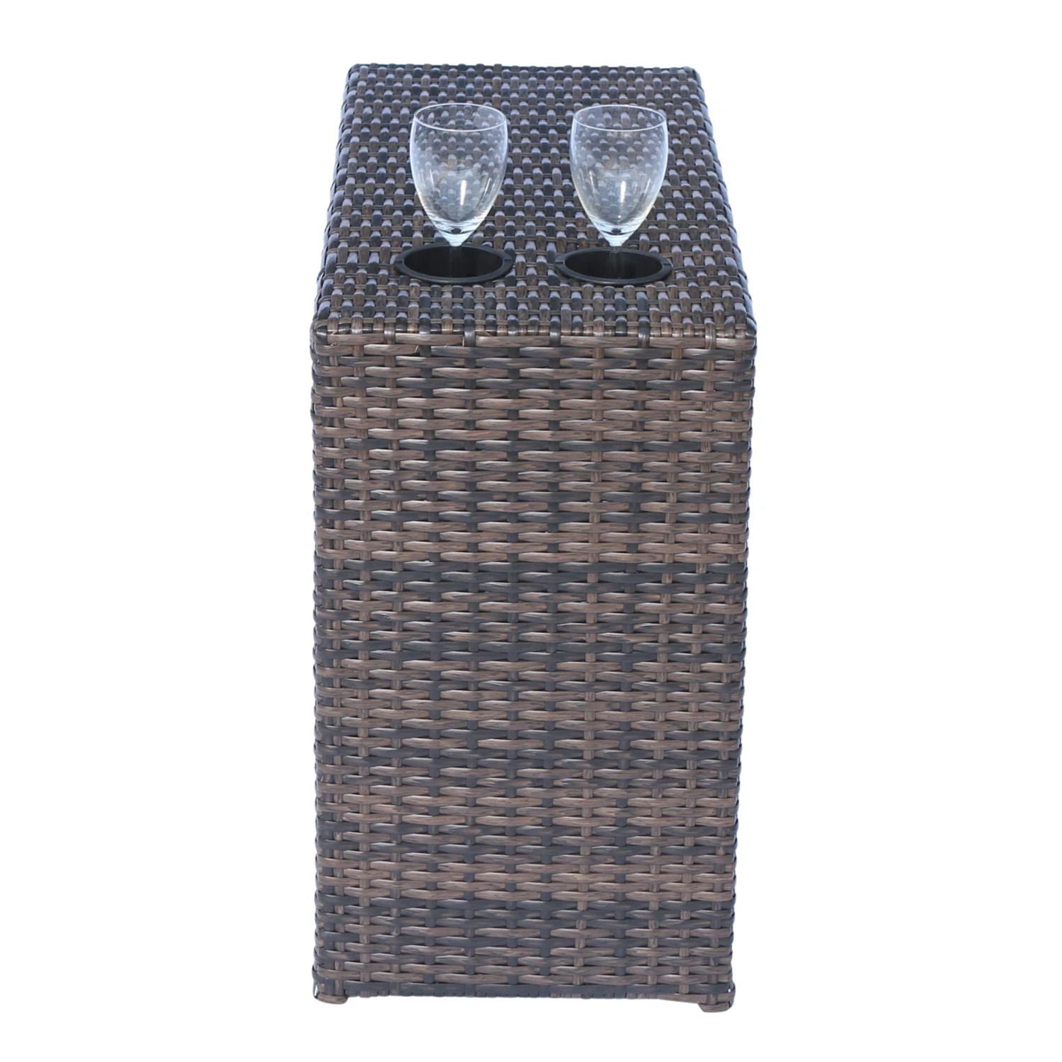 4 Person Outdoor Wicker Sofa Set With Cushions Versatile Seating - Brown
