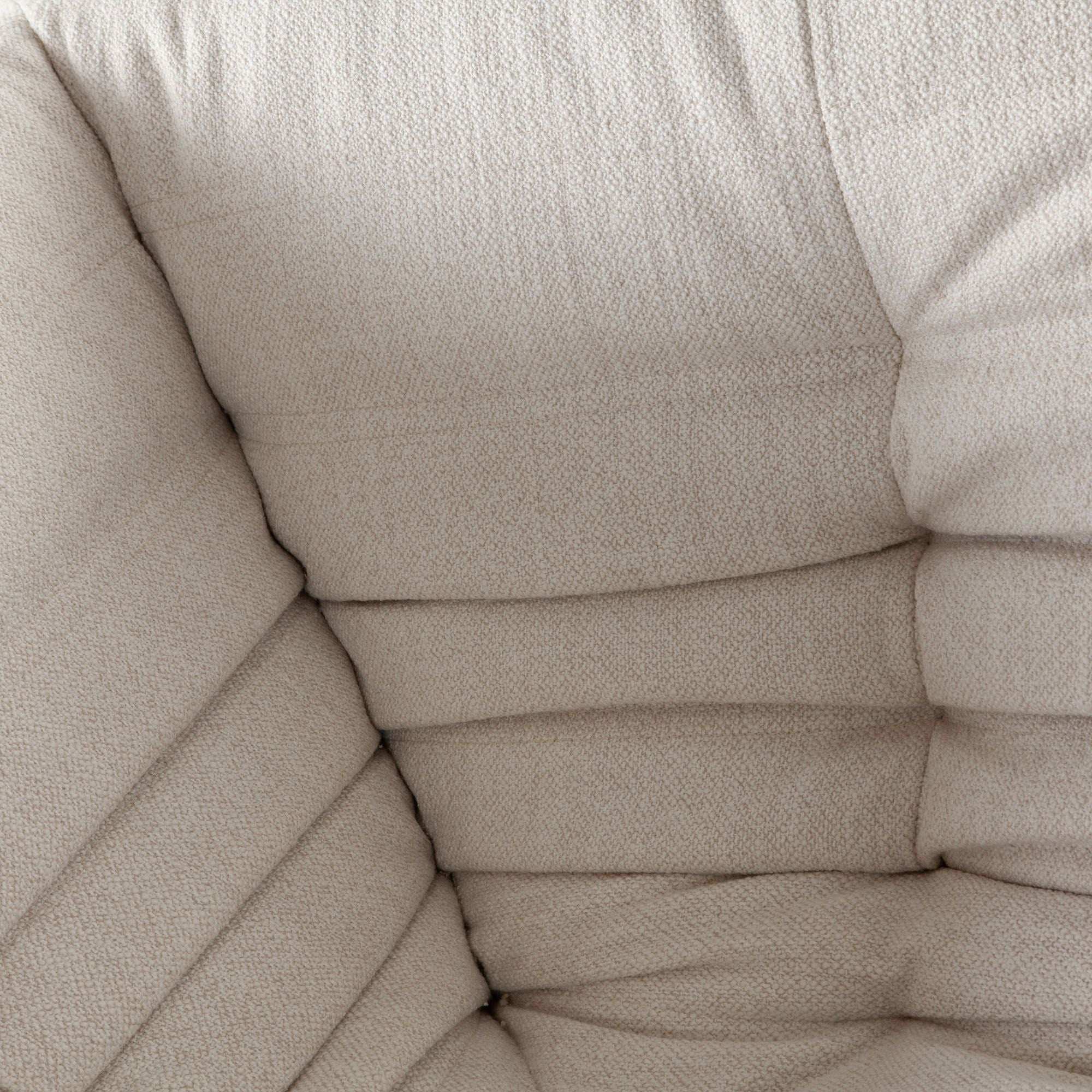 Ezra 3 Piece Modular Lounger – Cream Fabric