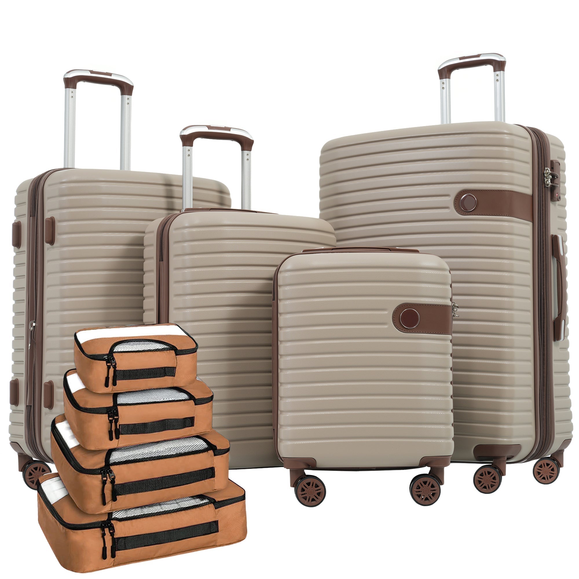 Expandable 4-Piece Spinner Luggage Set With TSA Lock and Nested Storage