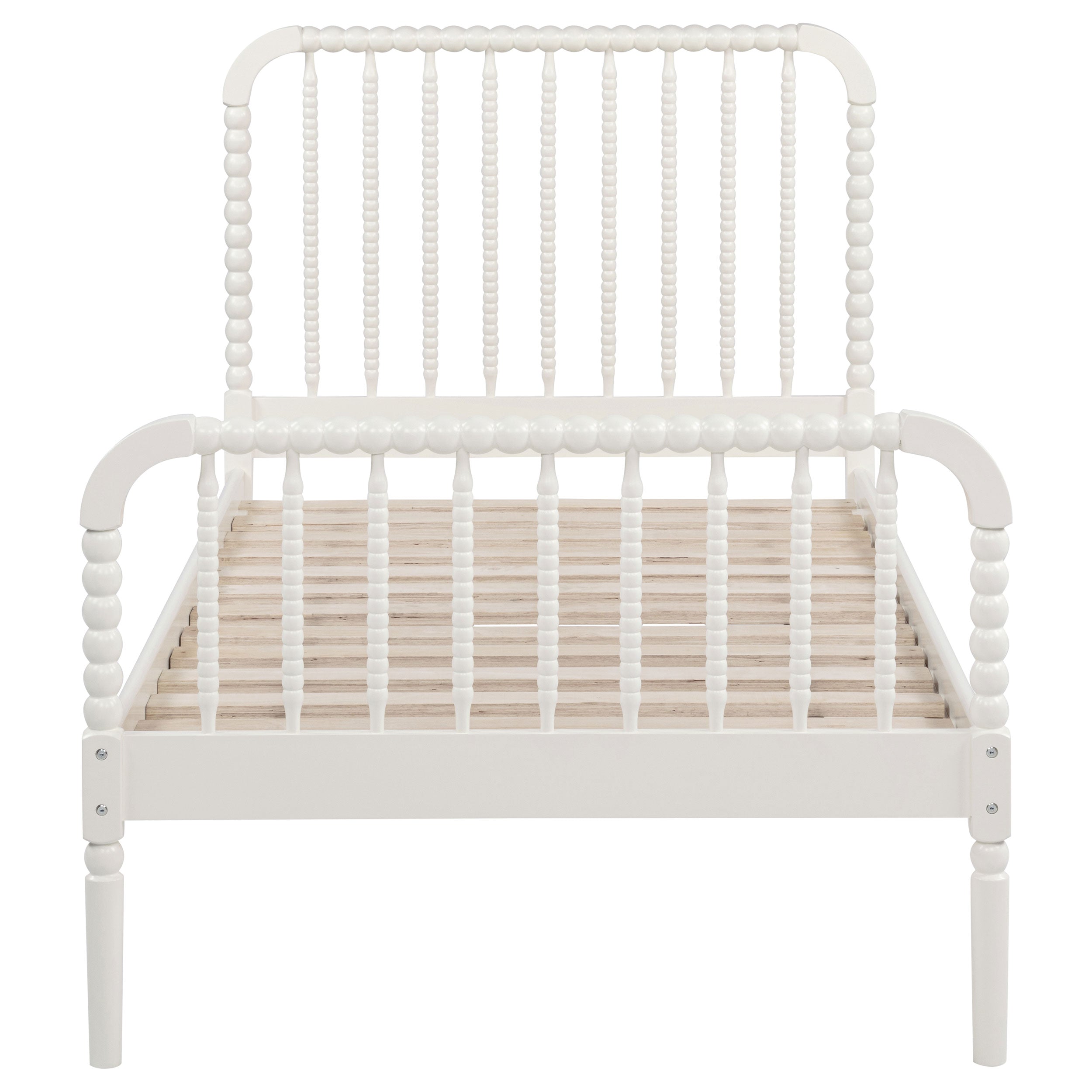 Jones Wood Twin Open Frame Bed White-CoasterEssence