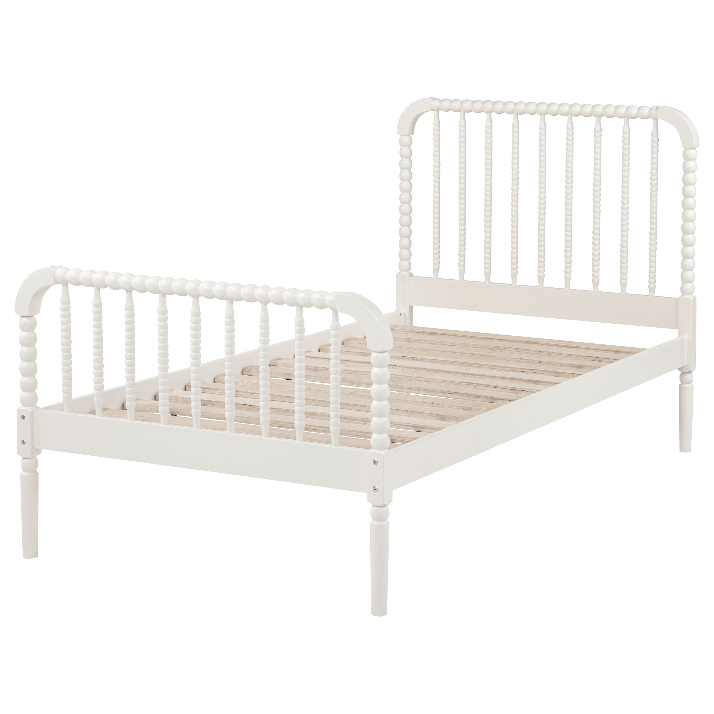Jones Wood Twin Open Frame Bed White-CoasterEssence