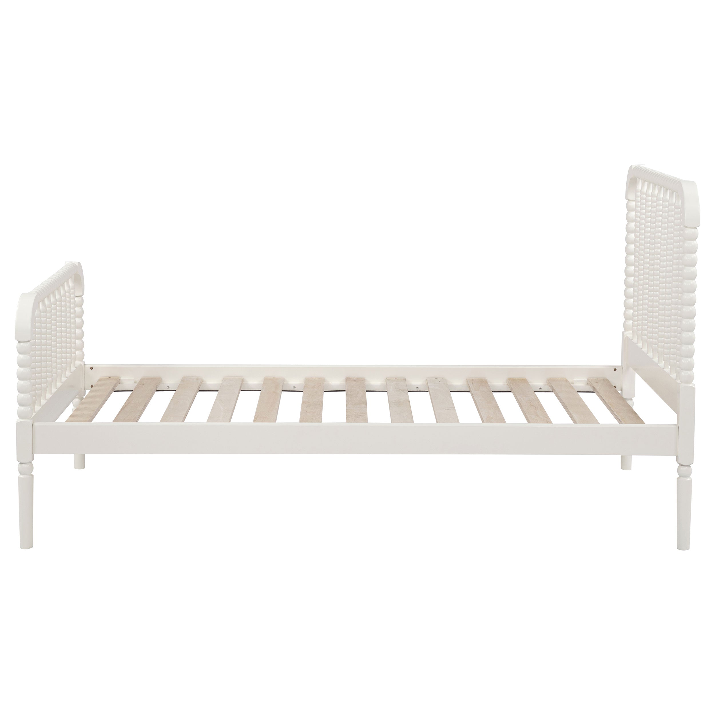 Jones Wood Twin Open Frame Bed White-CoasterEssence