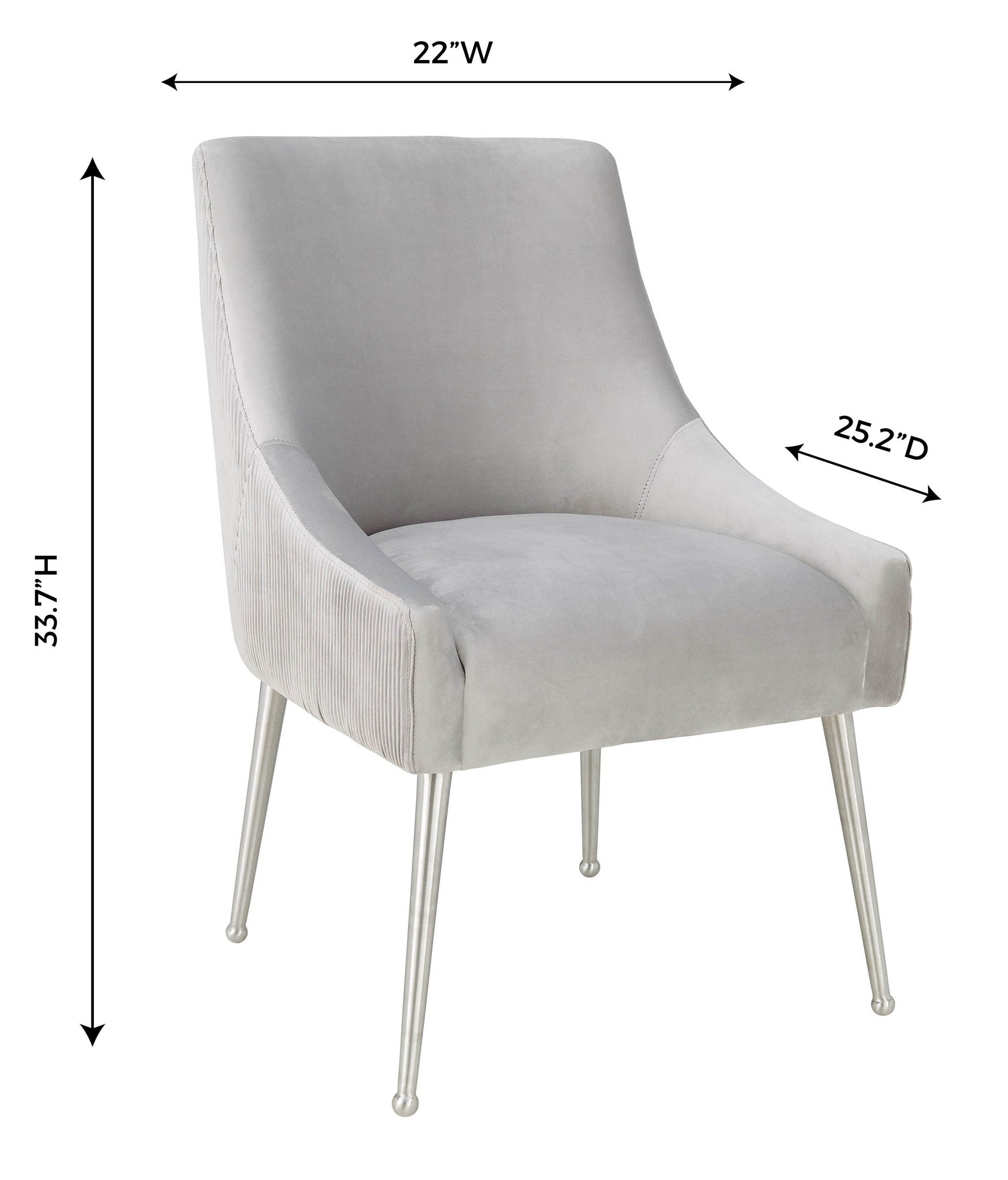 Beatrix - Pleated Velvet Side Chair