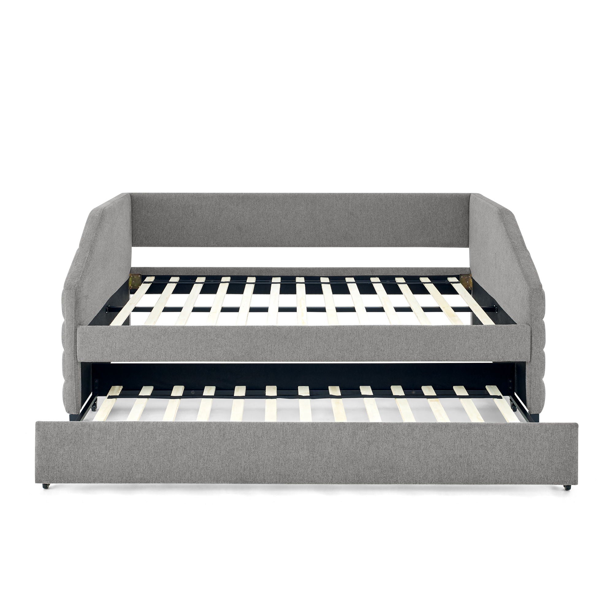 Elegant Daybed With Trundle Upholstered Tufted Sofa Bed