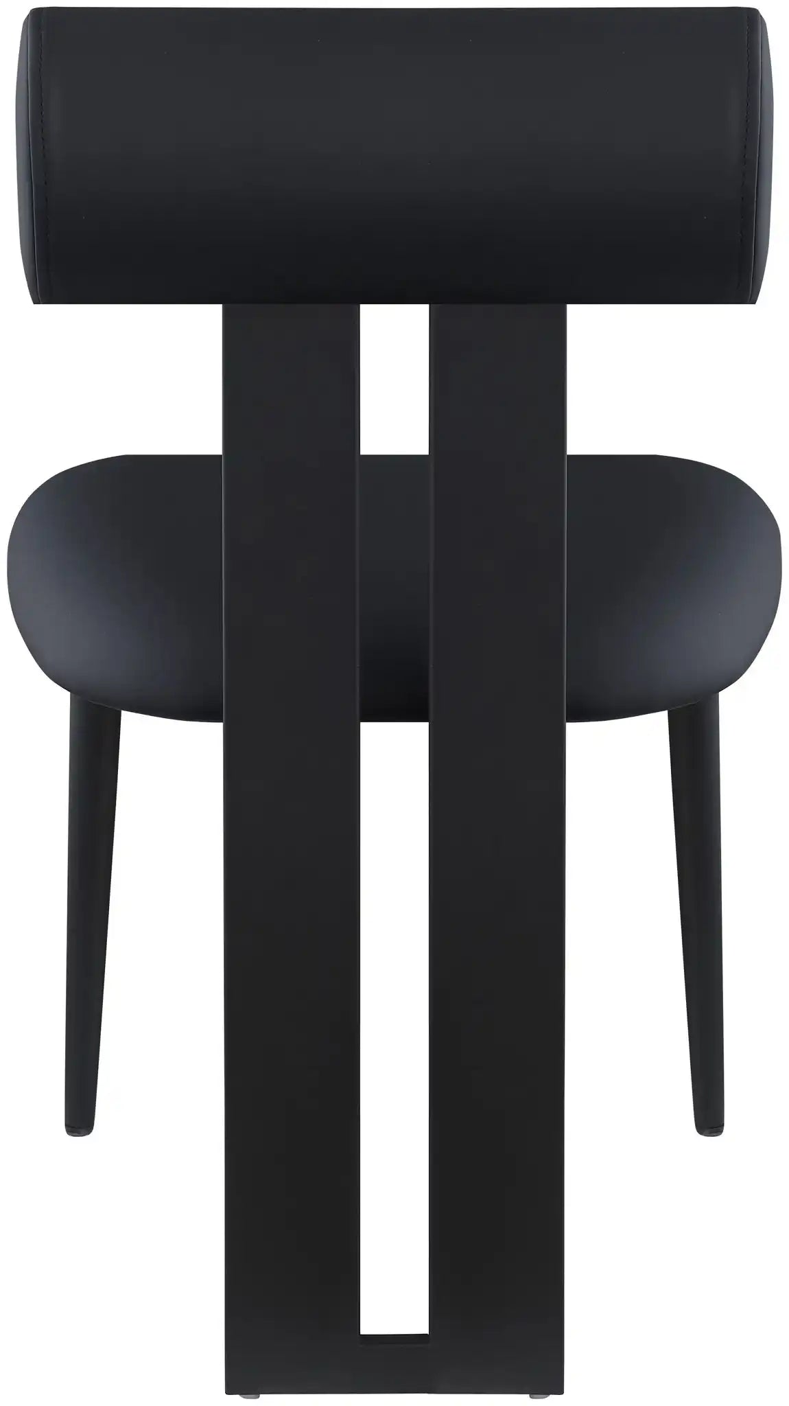 Dario - Faux Leather Dining Chair With Black Frame (Set of 2)