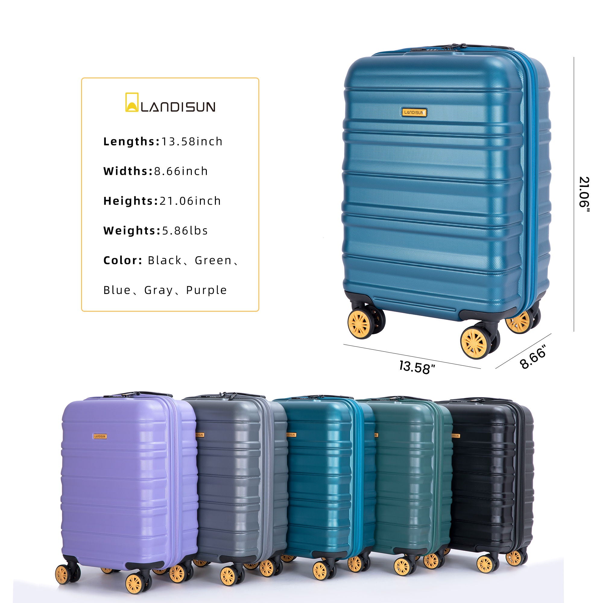 Carry On Luggage Suitcase With Tsa Approved With Wheels