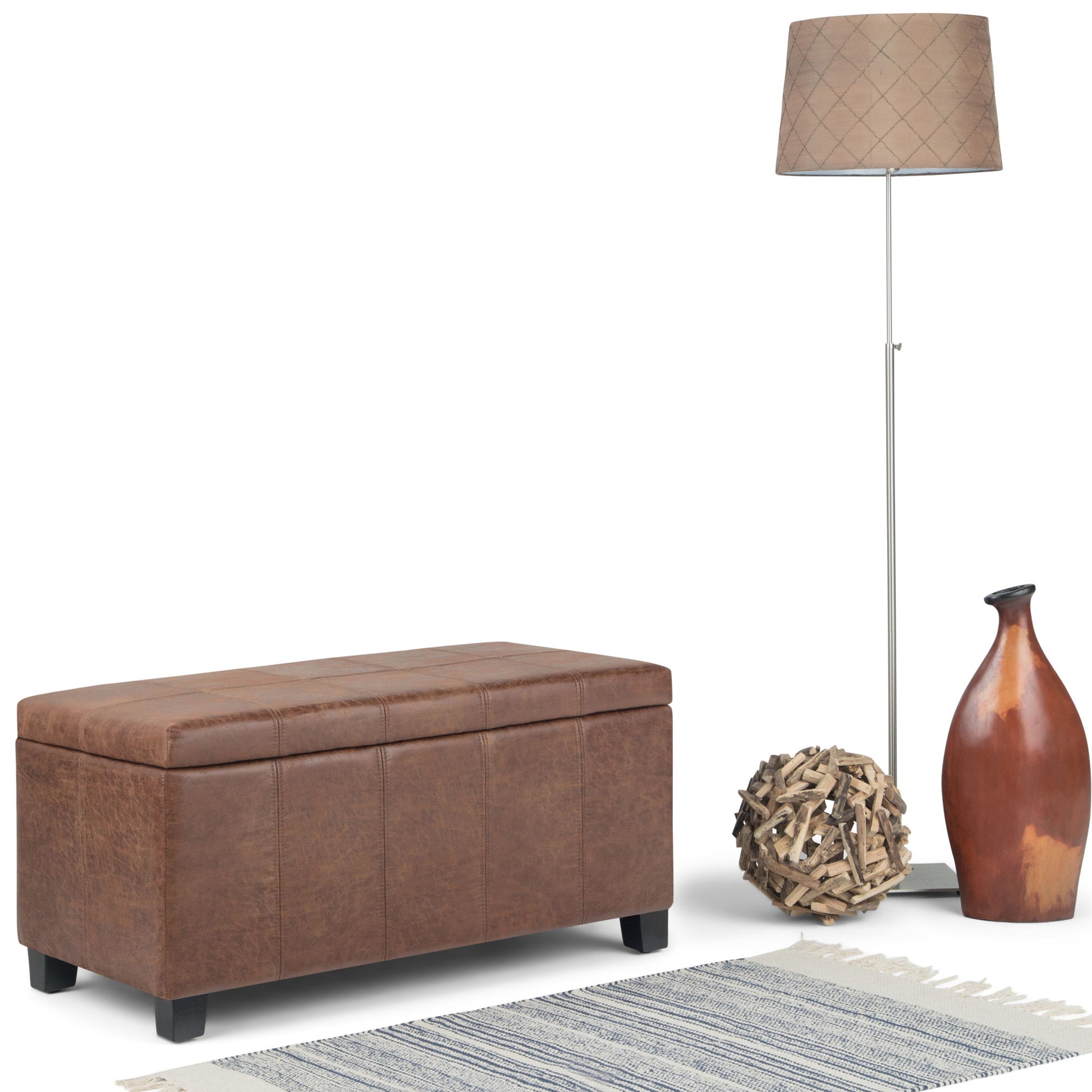 Dover - Upholstered Storage Ottoman Bench - Best Buy Furniture