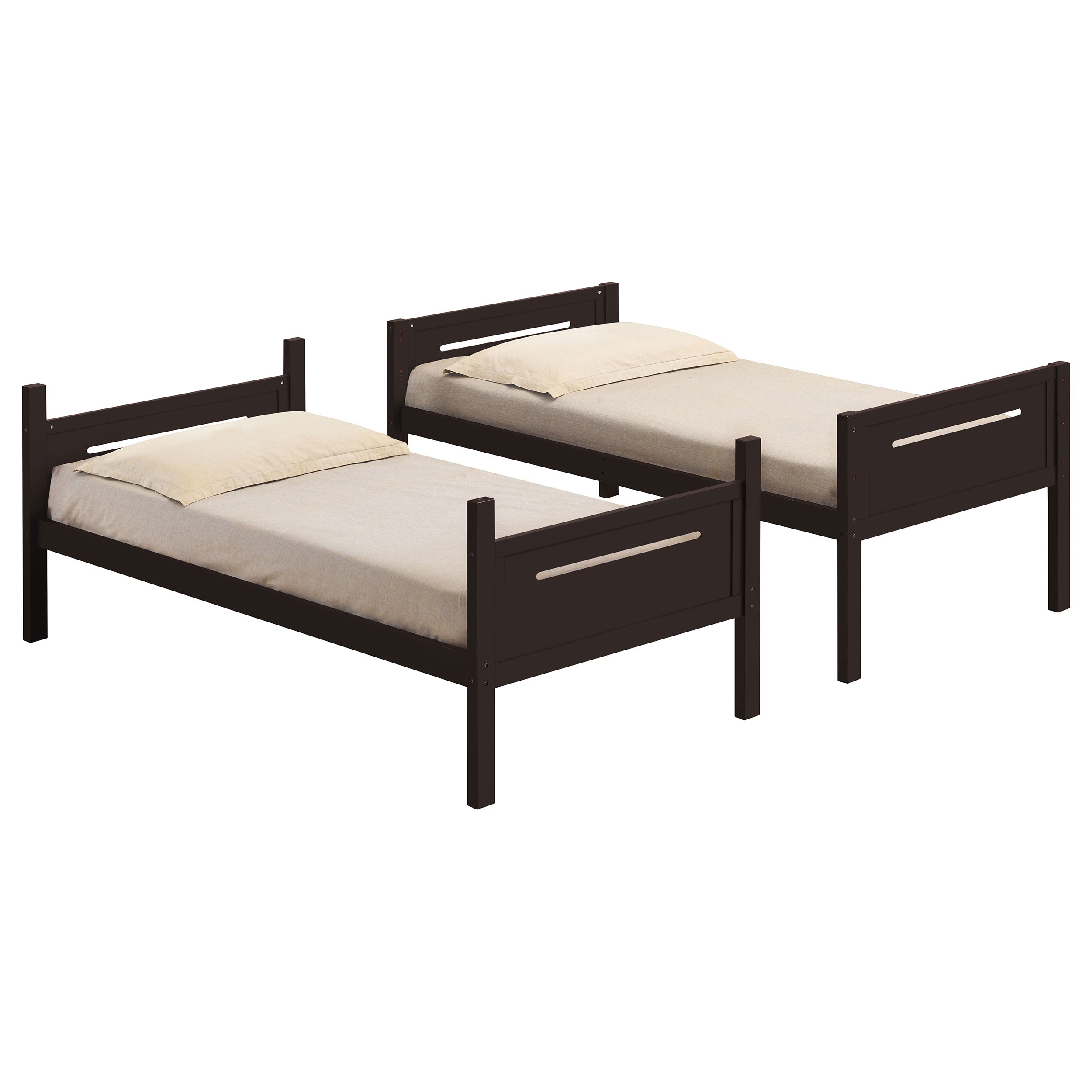 Littleton Wood Twin Over Twin Bunk Bed Espresso-CoasterEveryday