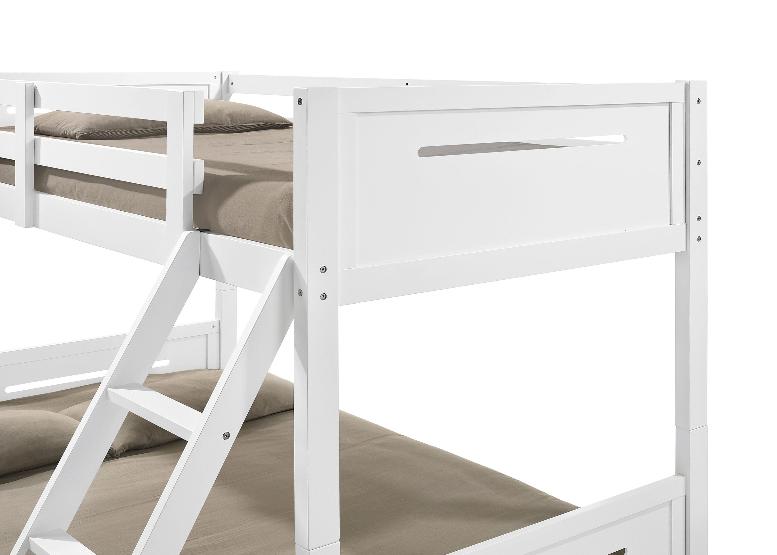 Littleton Wood Twin Over Full Bunk Bed White-CoasterEveryday