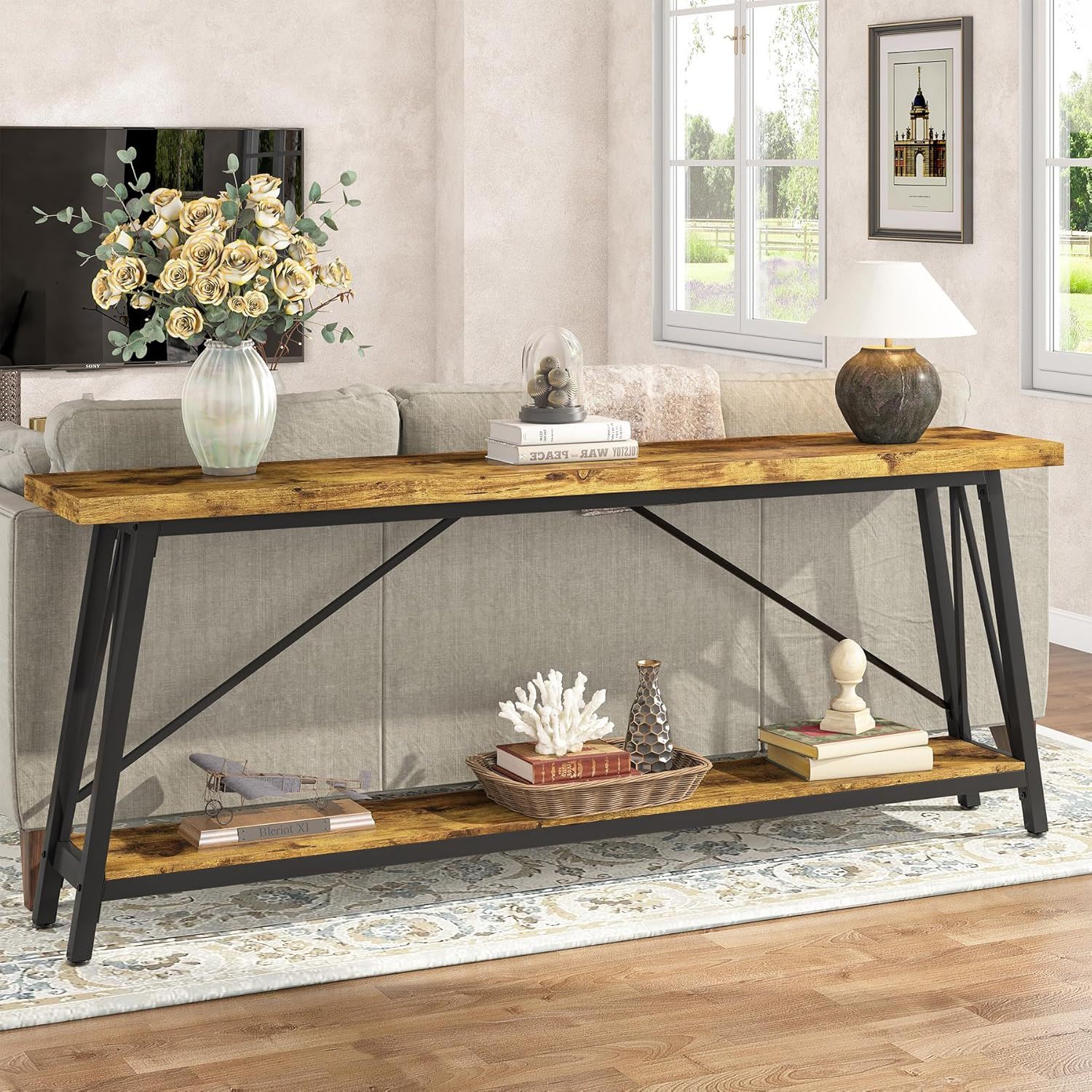Sofa Table With Frame Extra Long Entryway Console