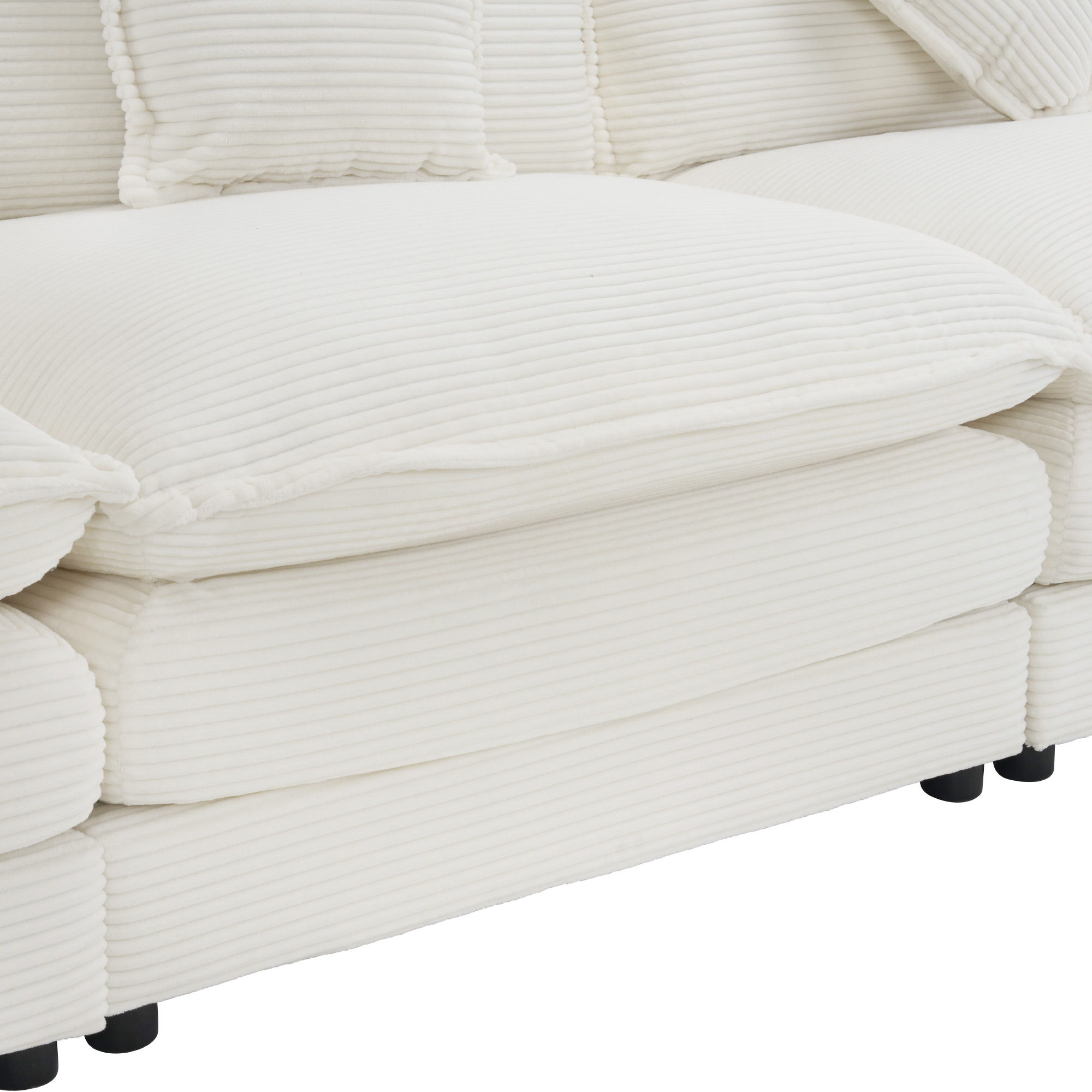 Modern Modular Sectional Sofa With Side Storage Pockets For Living Room