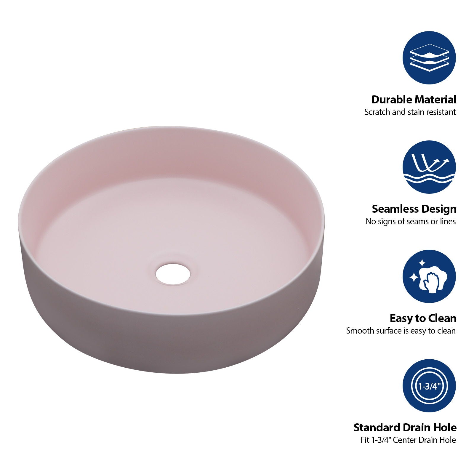 Elegant Ceramic Vessel Bathroom Sink With Stain Resistant Finish