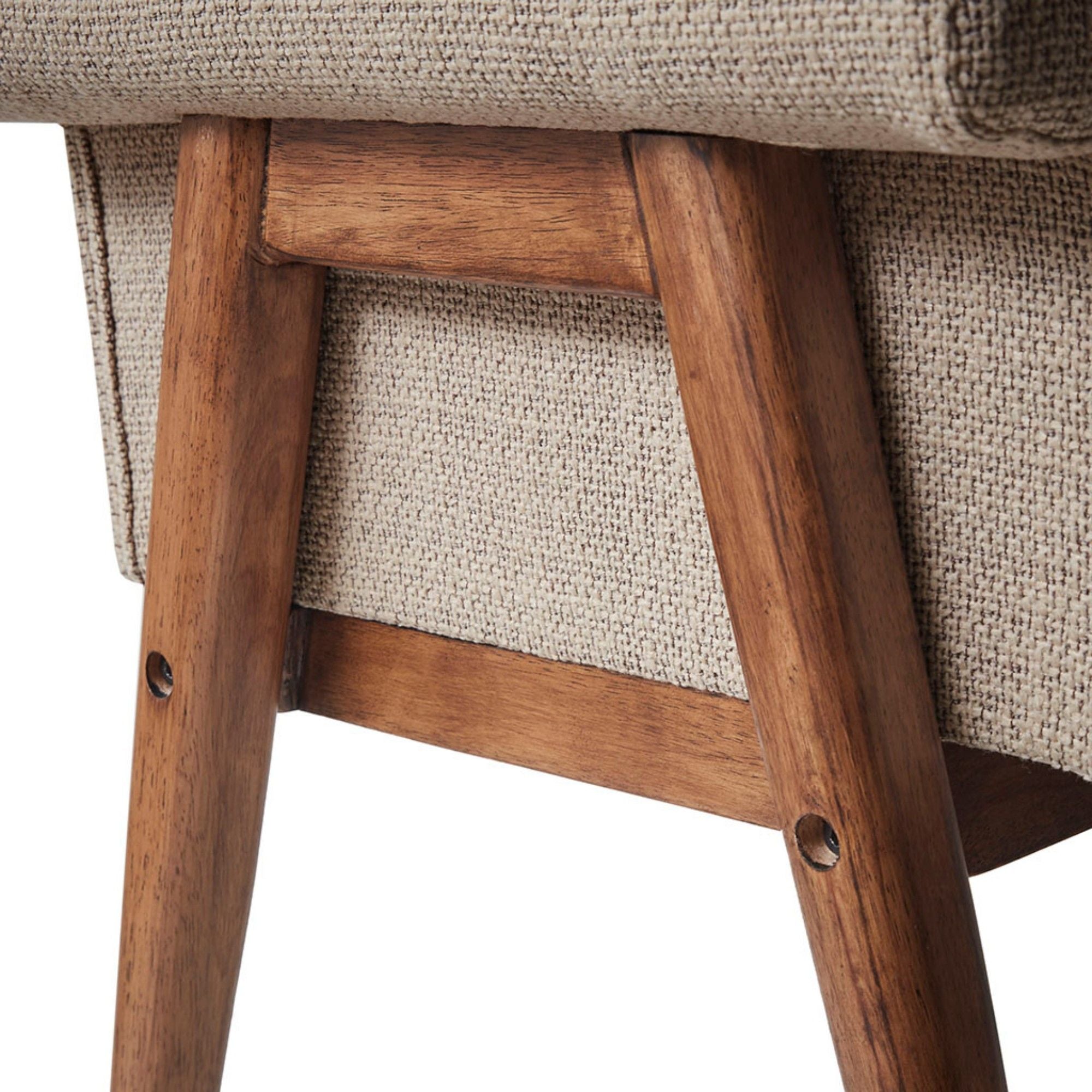 Accent Bench With Button Tufted Seat - Tan