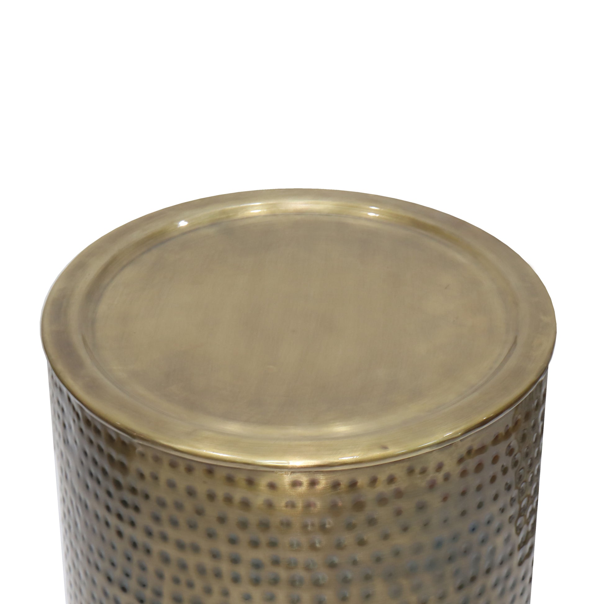 Corbin - Hammered Metal Side Table - Best Buy Furniture