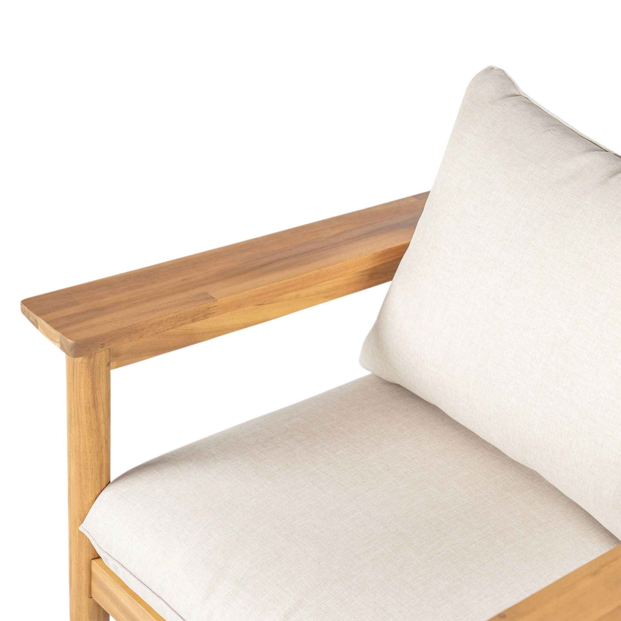 Terassi - Outdoor Lounge Chair (Set of 2) With Cushions - Beige / Light Teak