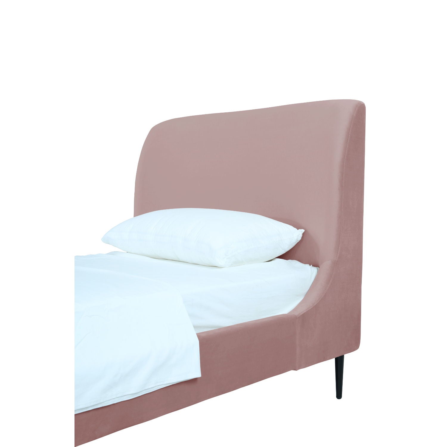 Heather - Upholstered Bed With Curved Headboard