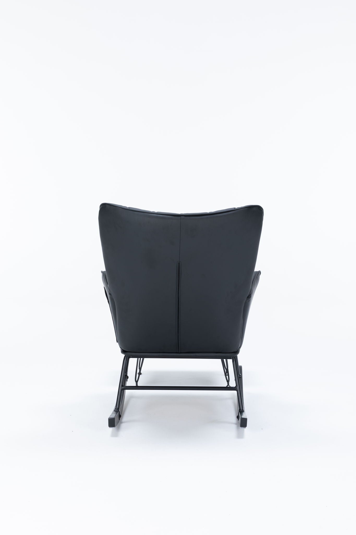 Rocking Accent Chair With Lumbar Pillow And Ottoman