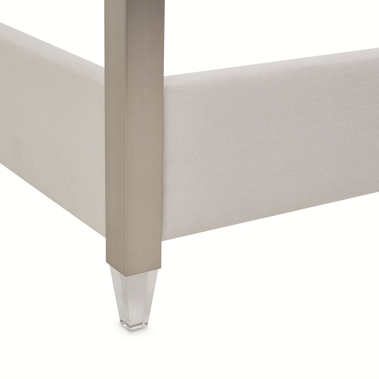 Penthouse - Eastern King Canopy Bed - Frosted Linen / Ash Gray - Best Buy Furniture