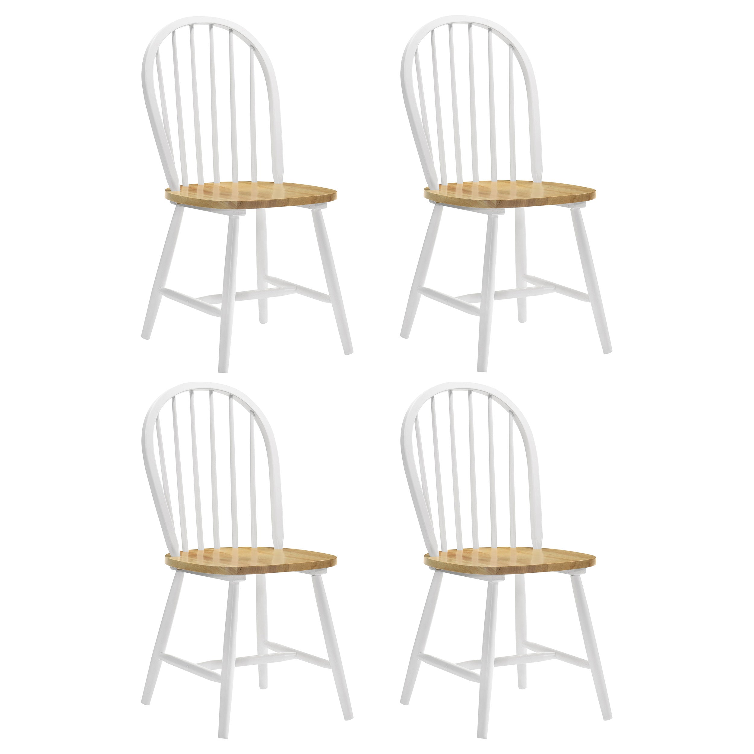 Cinder Wood Dining Side Chair White (Set of 4)-CoasterEveryday