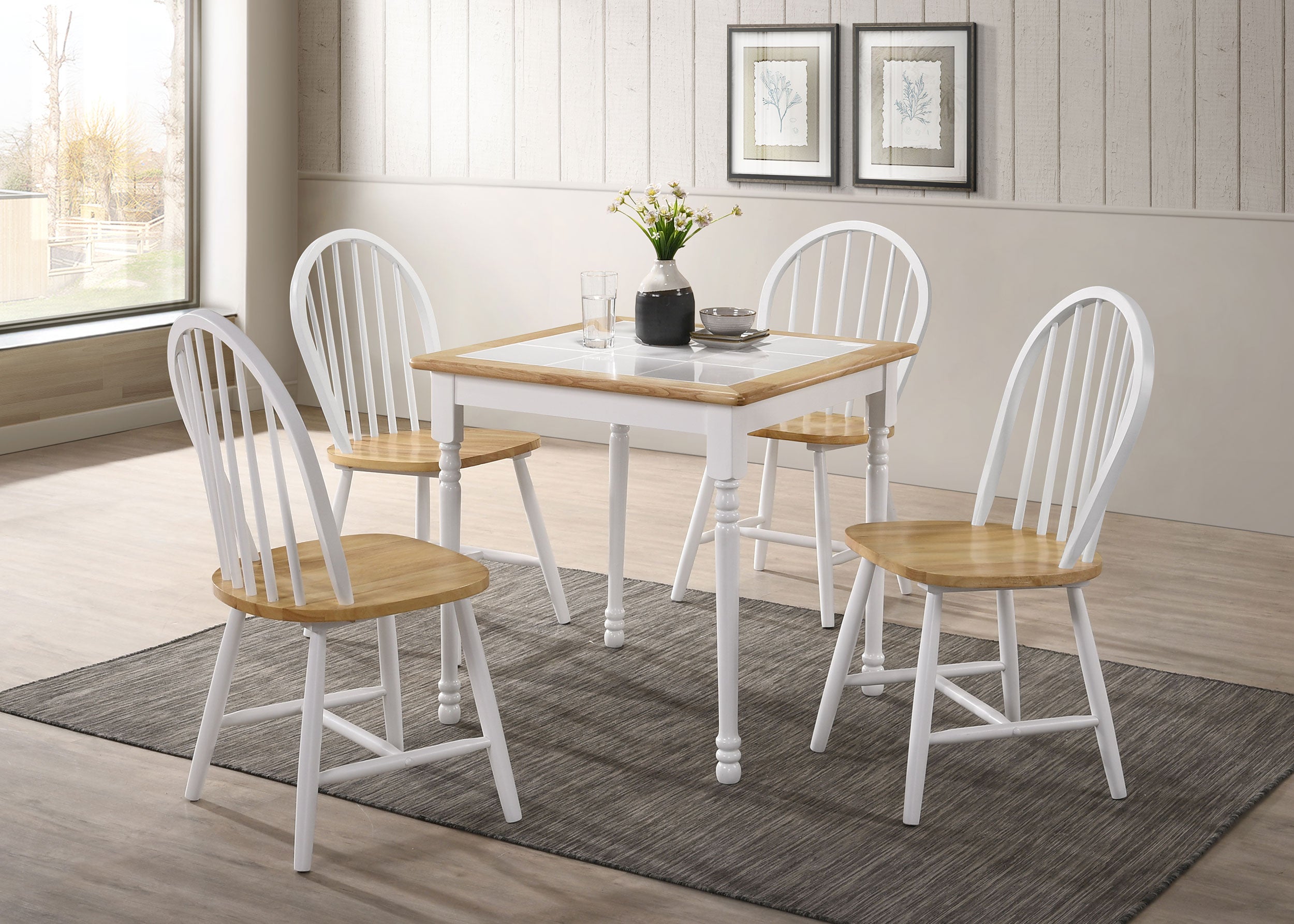 Cinder Wood Dining Side Chair White (Set of 4)-CoasterEveryday