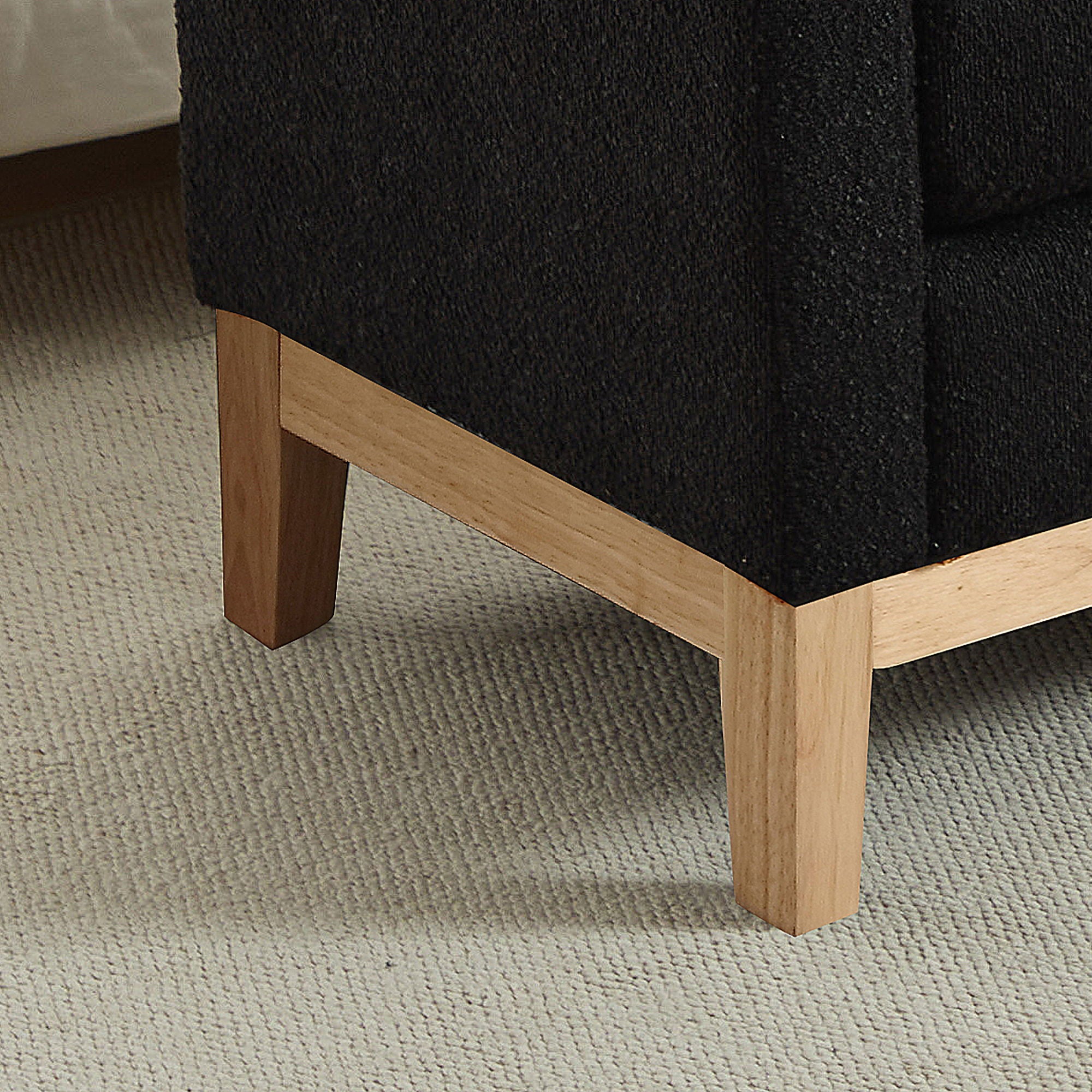 Elegant Upholstered Bench Daybed Ottoman With Bolster Pillows