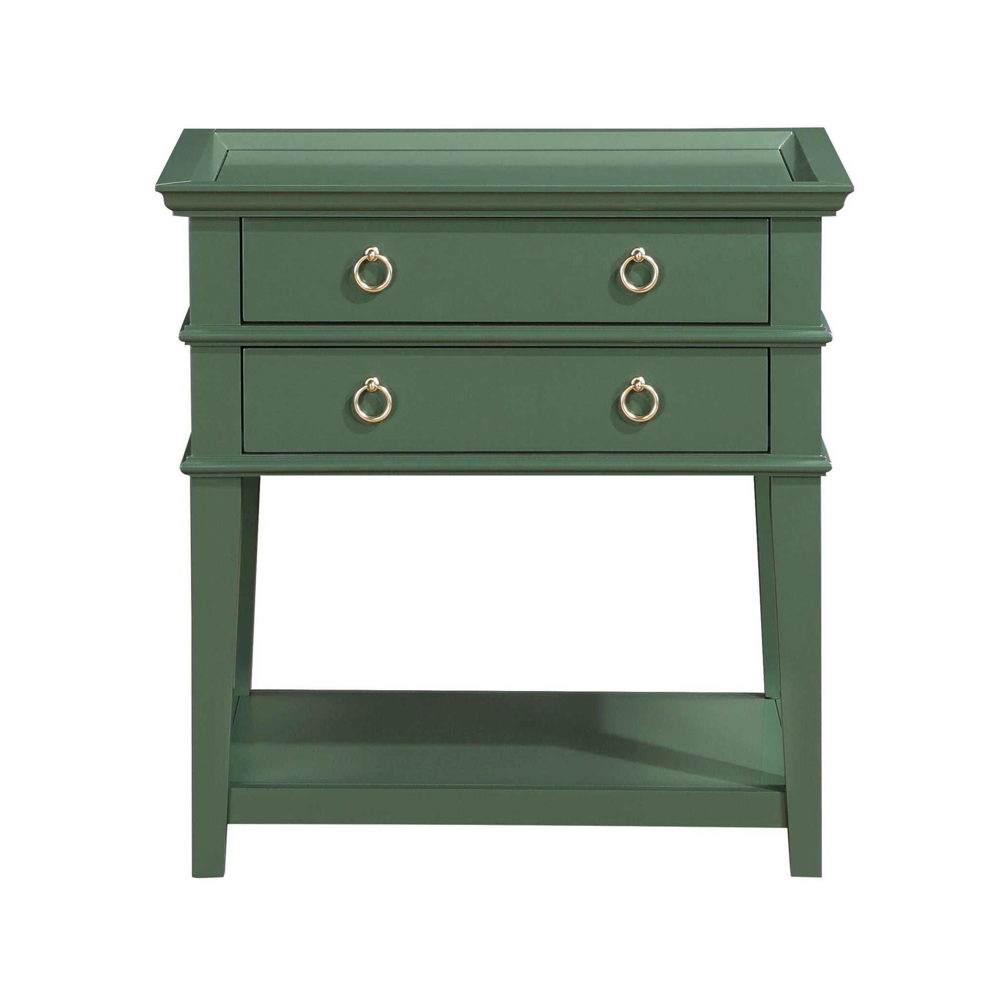 Carmona - 2 Drawer Tray Top Nightstand Pulls
