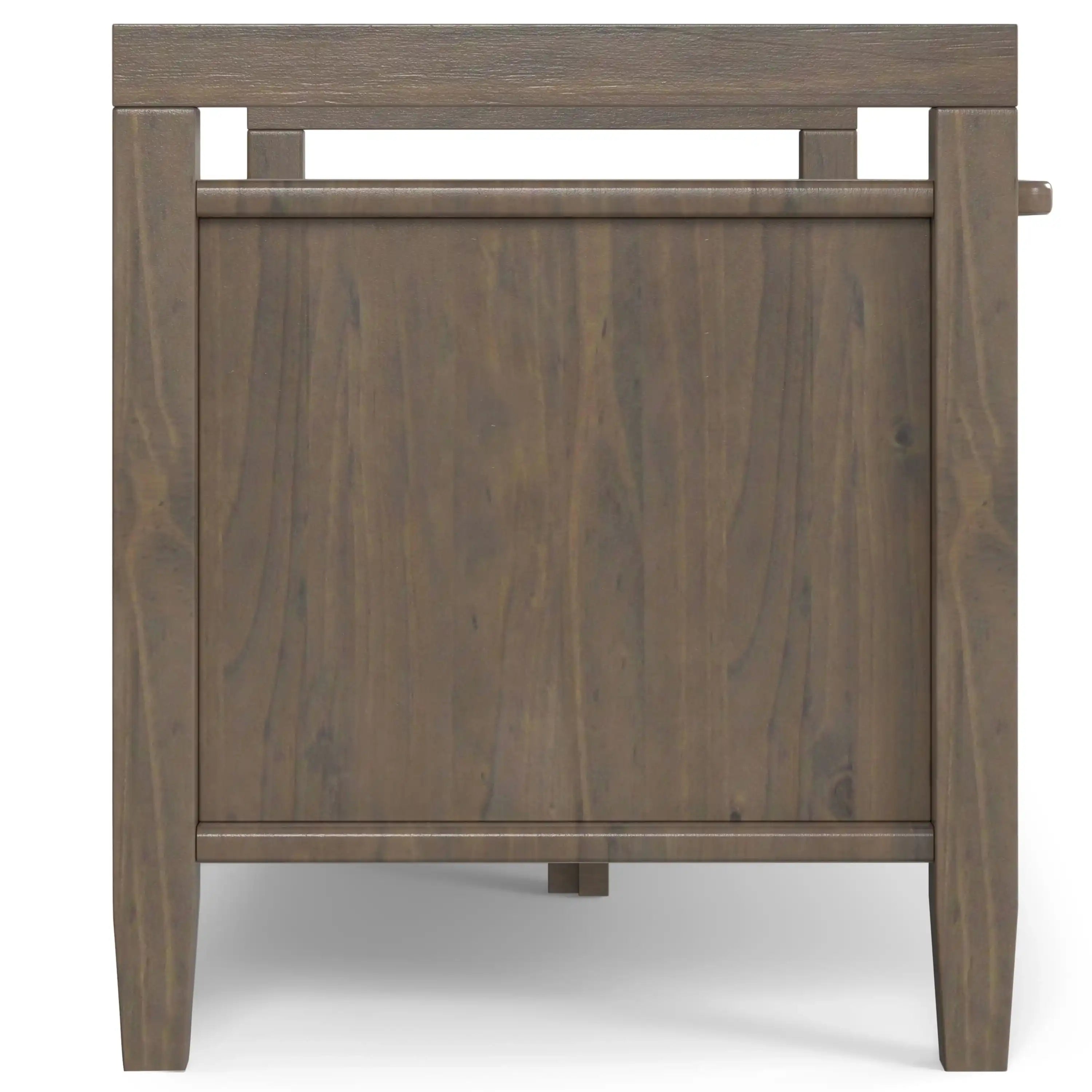 Ela - Entryway Storage Bench - Smoky Brown - Best Buy Furniture