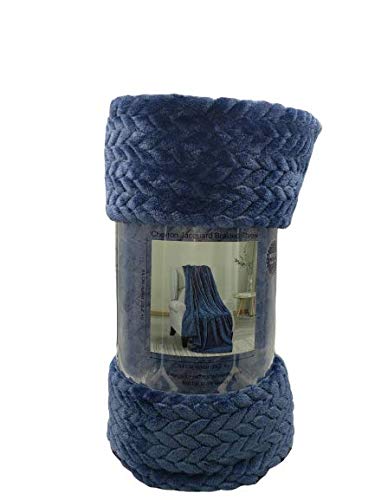 Decor&More Noble House Oversized and Extra Heavy Chevron Braided Throw Blanket (50" x 70") - Best Buy Furniture