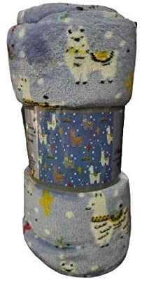 Whimsy collection microplush llama blanket (50" x 60") - llama llama throw blanket