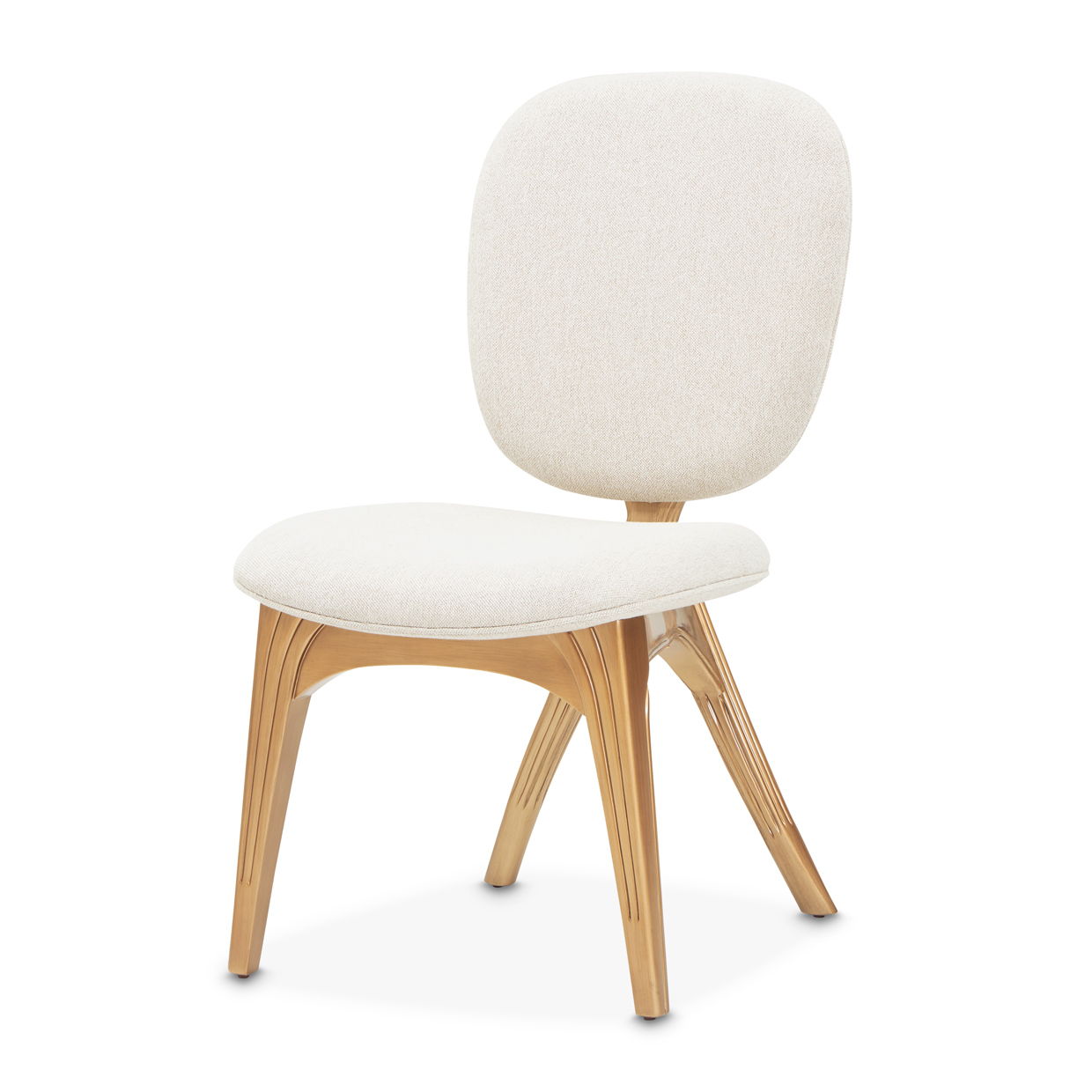 Camellia Field - Vanity Chair - Linen / Antique Gold