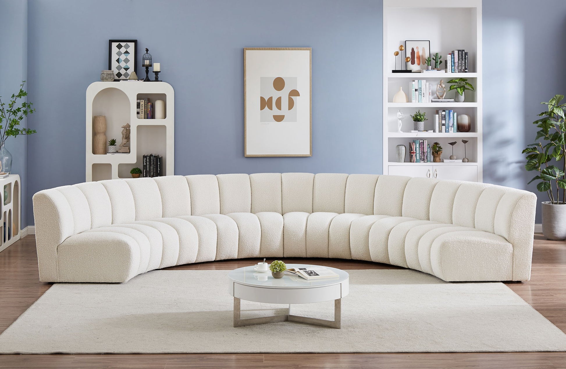 Infinity - 6 Piece Boucle Modular Sectional - Best Buy Furniture