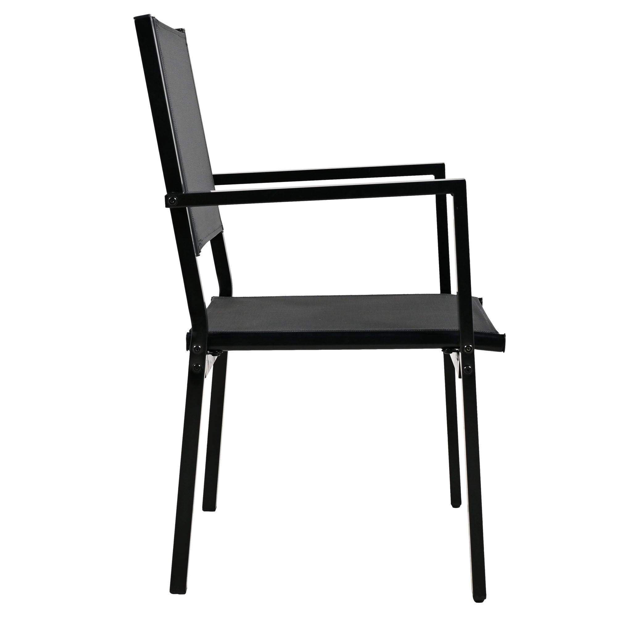 6-Person Modern Steel Outdoor Dining Set