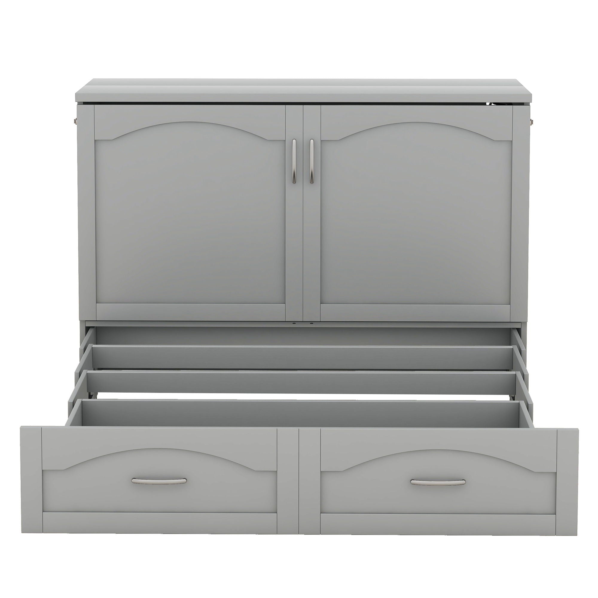 Murphy Wall Bed With Drawer And A Set Of Sockets & USB Ports, Pulley Structure Design