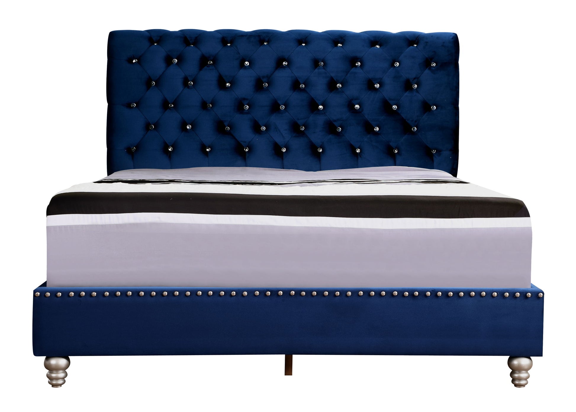 Elegant Transitional Upholstered Bed - Best Buy Furniture
