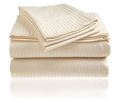 NobleHouse 1800 Series Wrinckle Resistant Embossed Stripe Sheet Set - Best Buy Furniture