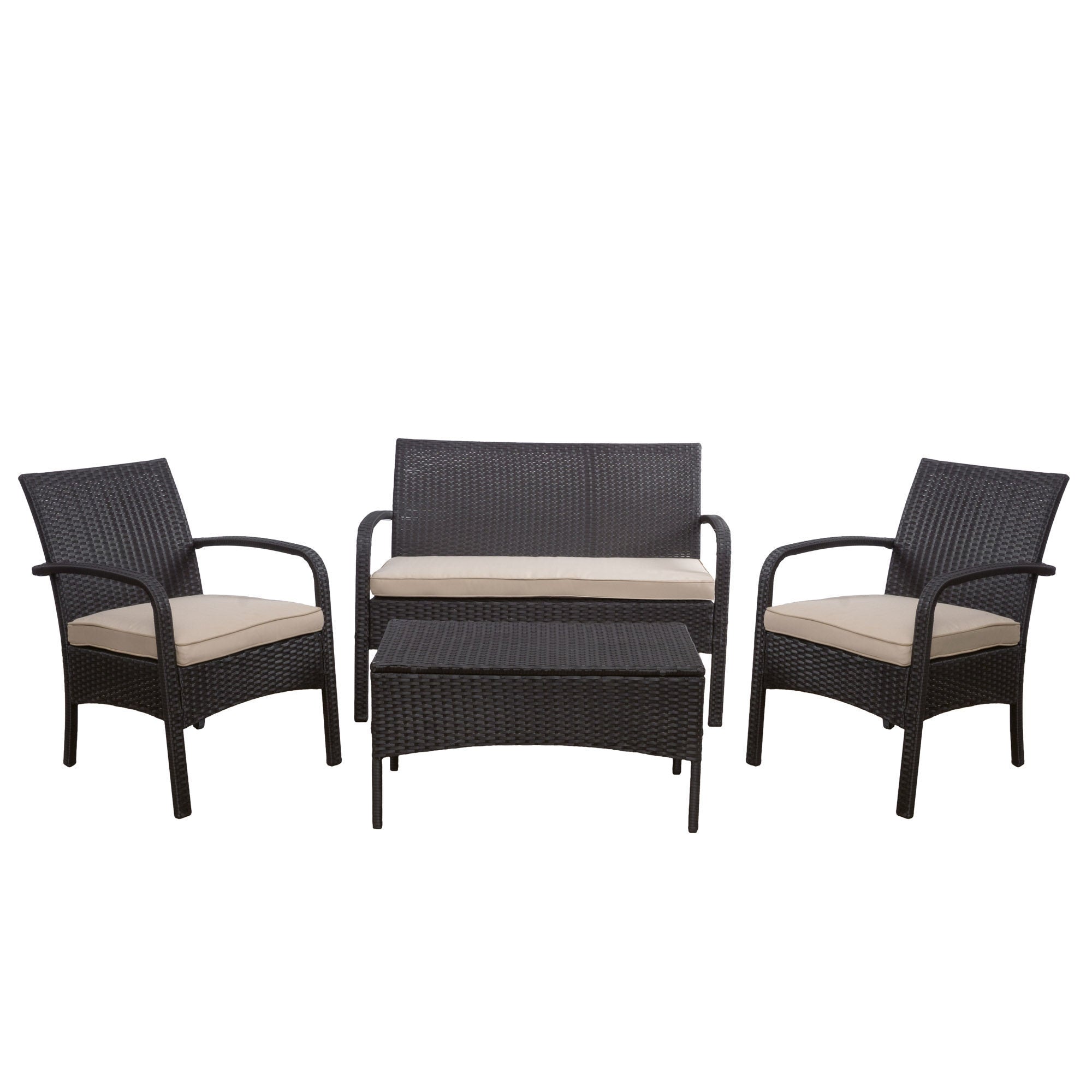 Cordoba 4-Piece PE Rattan Outdoor Chat Set