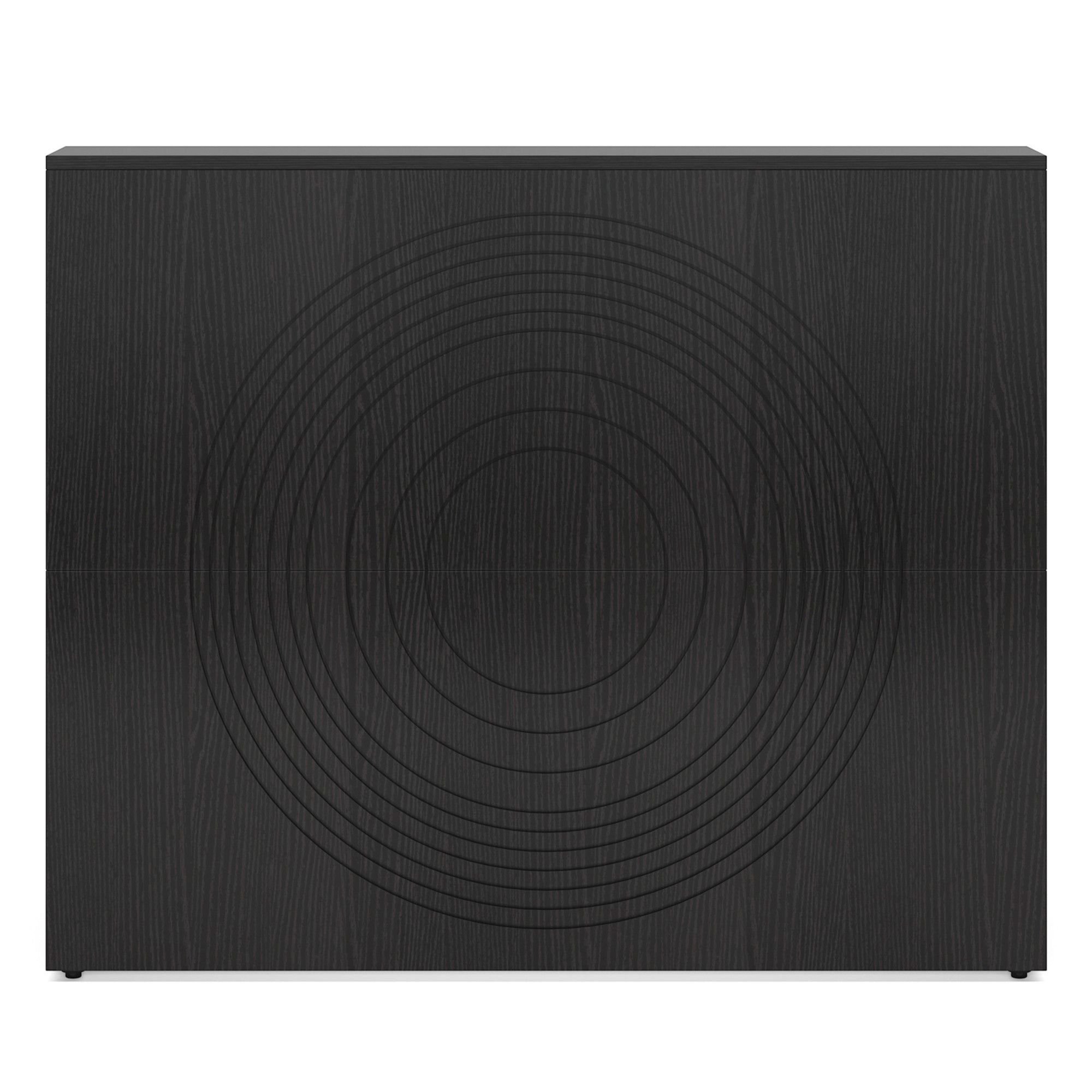 Modern Reception Desk, Front Desk Table With Cable Grommet & Privacy Panels