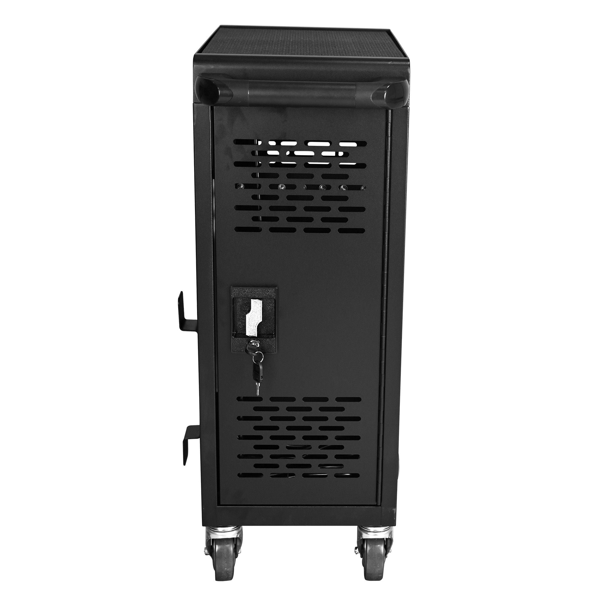 16 Bay Mobile School Charging Cart Station For Chromebook, Tablet And Laptop Computer With Power Strip Included