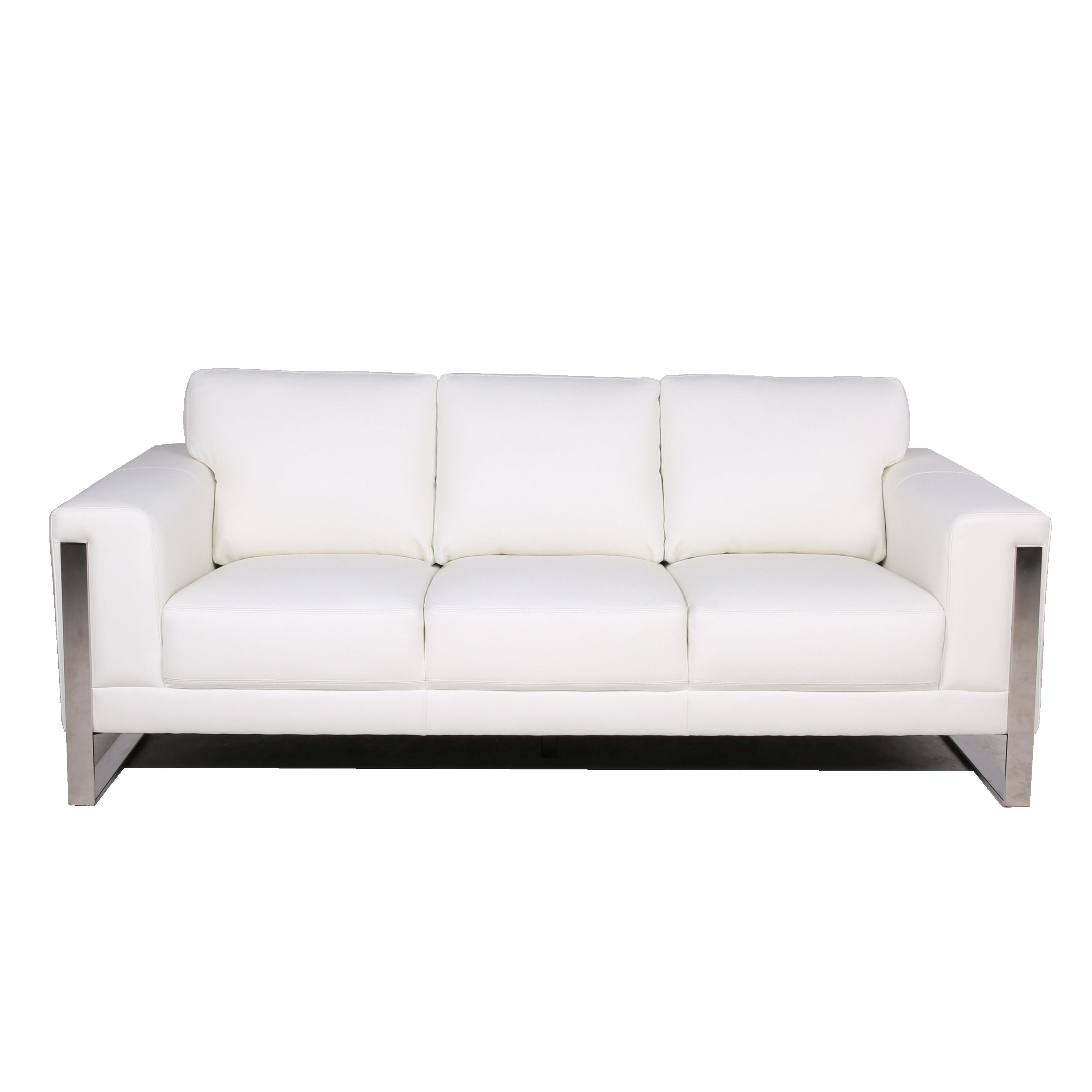 Modern Leather Metal Leg Sofa - Best Buy Furniture