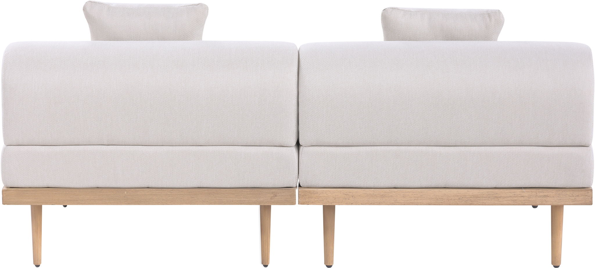 Laguna - 2 Piece Resilient Water Resistant Fabric 71" Outdoor Patio Armless Modular Loveseat