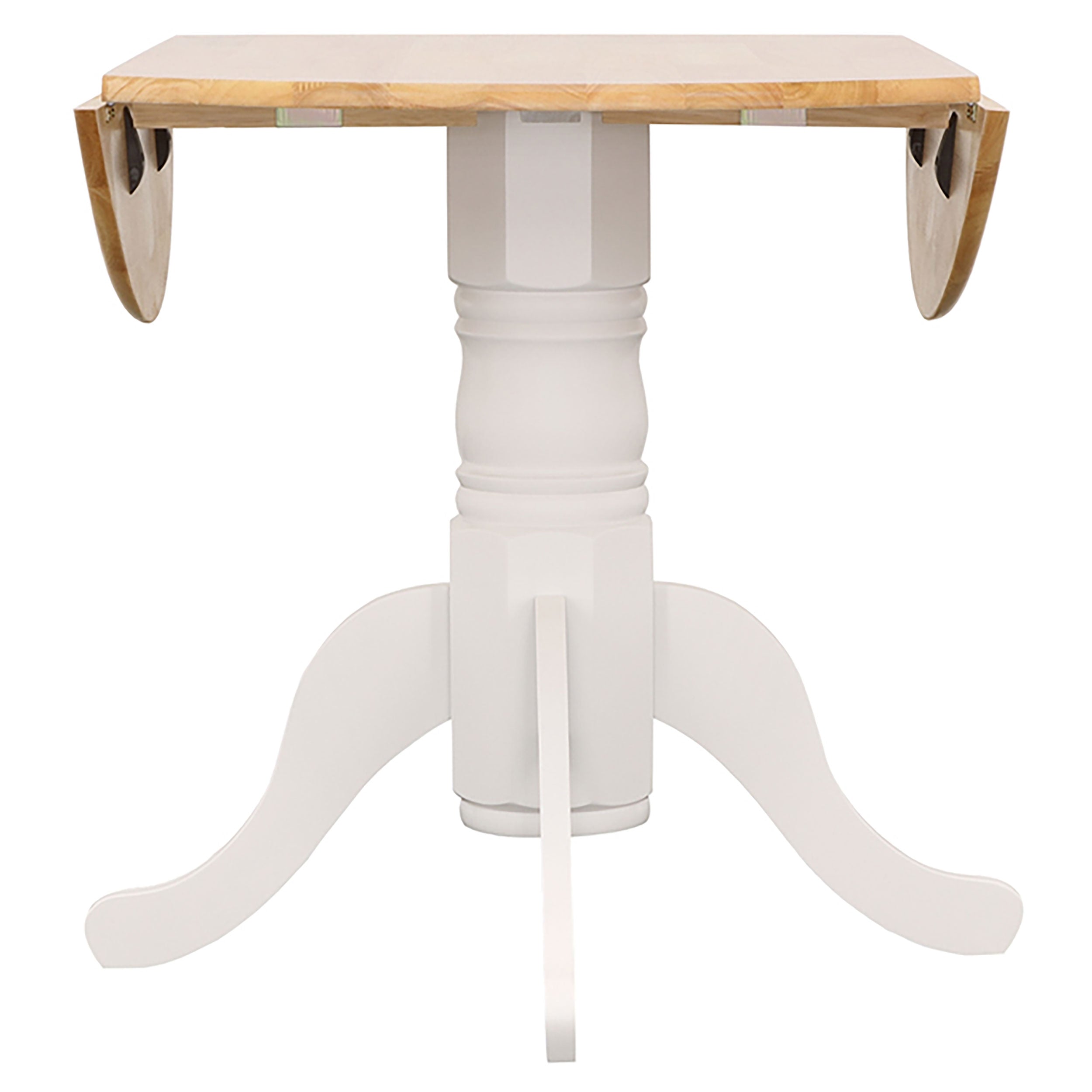 Allison 5-piece Round Drop Leaf Dining Table Set White-CoasterEveryday