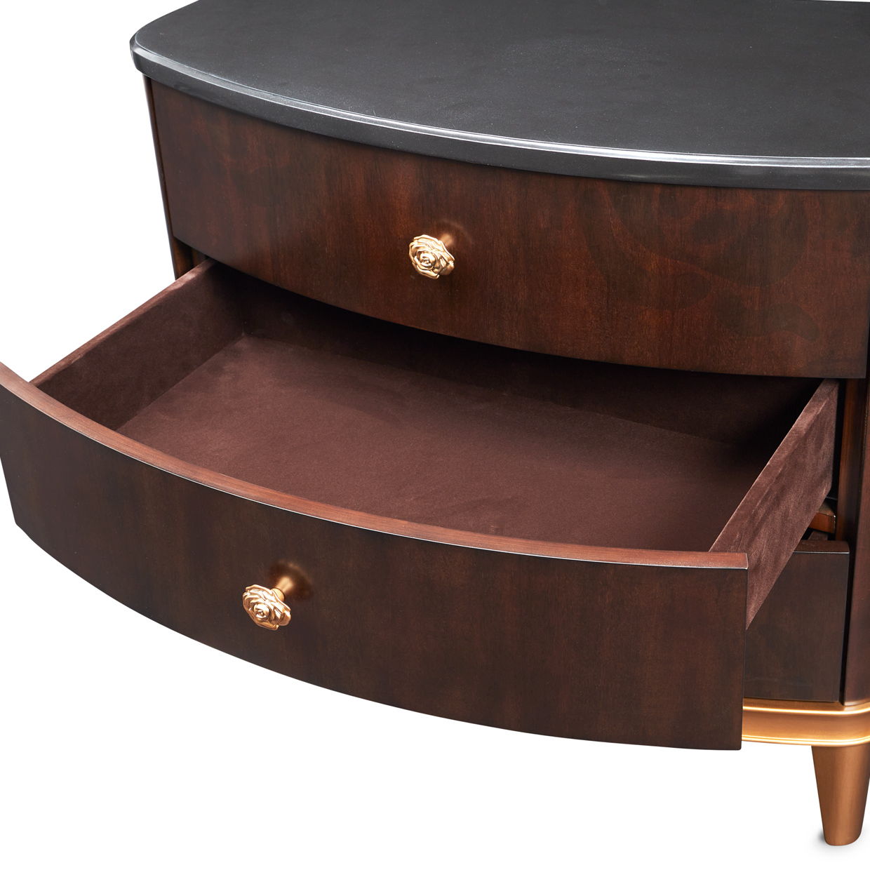 Camellia Field - Nightstand - Dark Brown